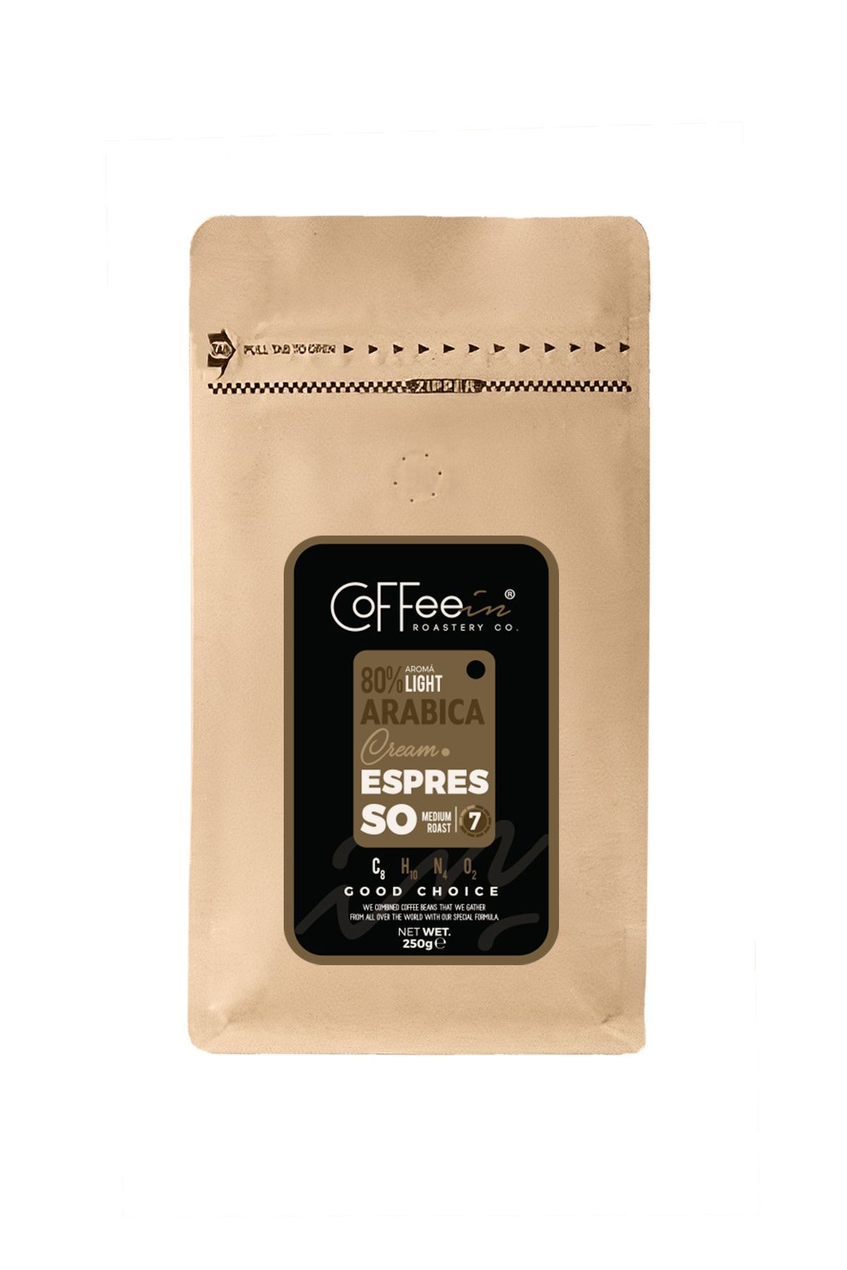 Coffeein Creamin Espresso Çekirdek Kahve 250gr