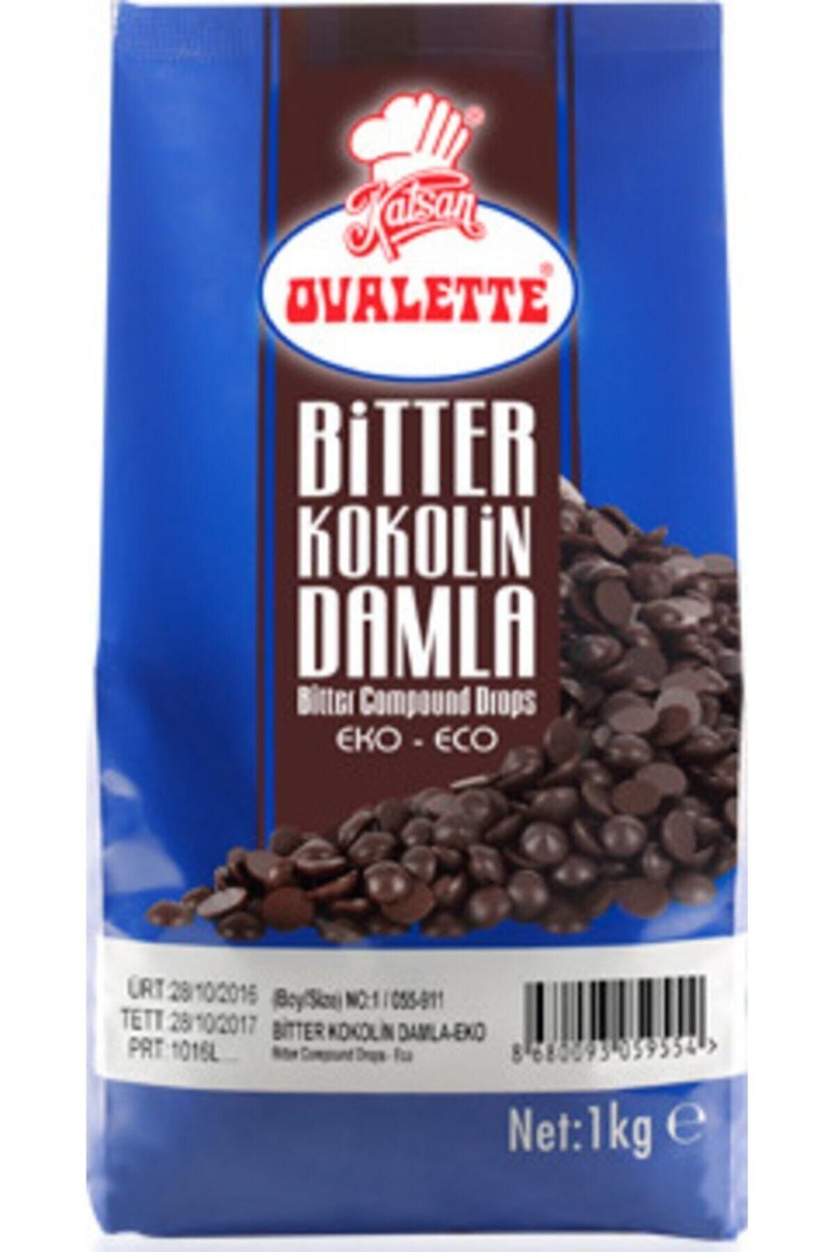 Katsan Ovalette Bitter Damla Çikolata 1 Kg