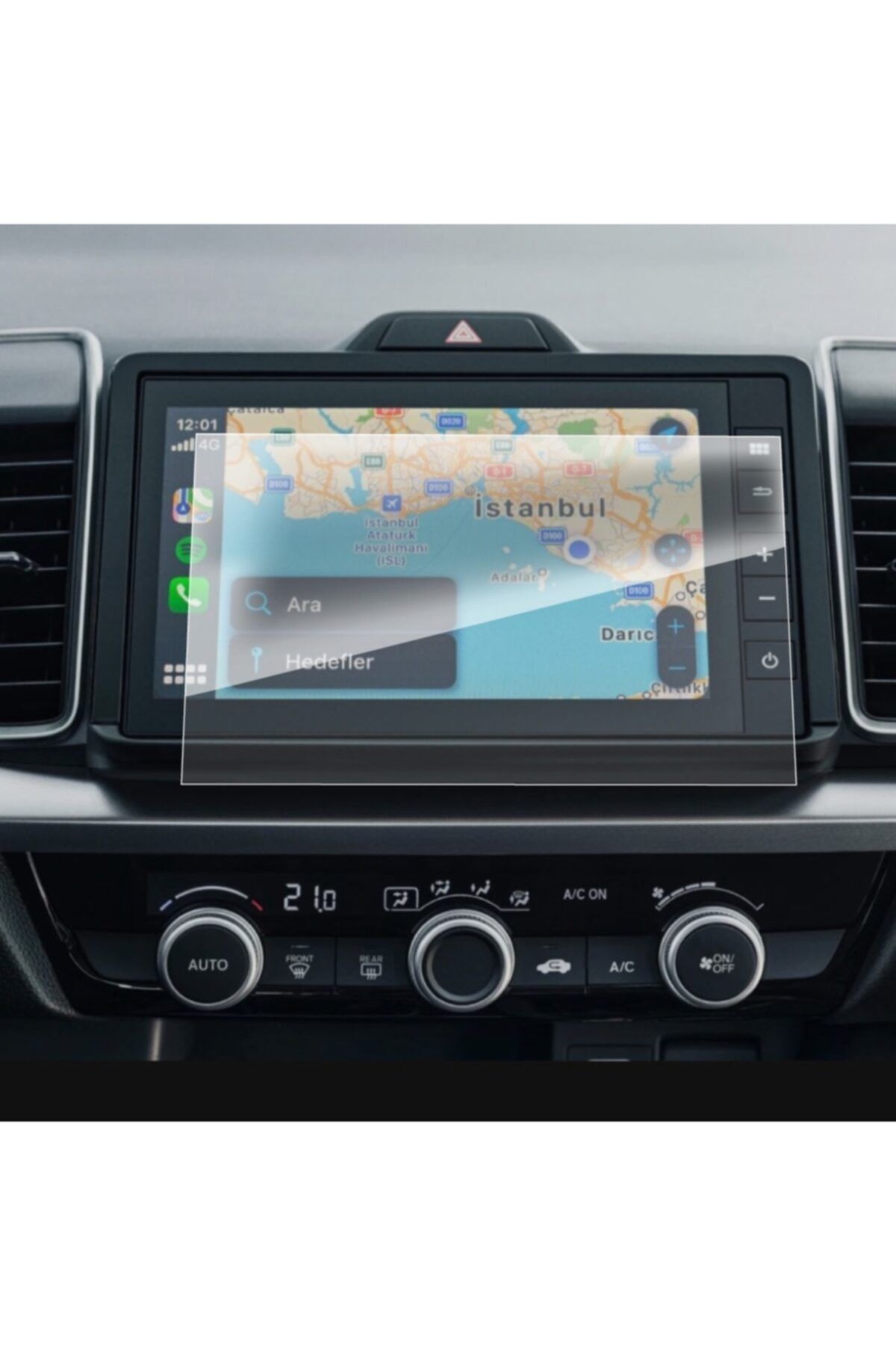 ael-tech Honda Yeni City 8 Inç Navigasyon Temperli Nano Ekran Koruyucu