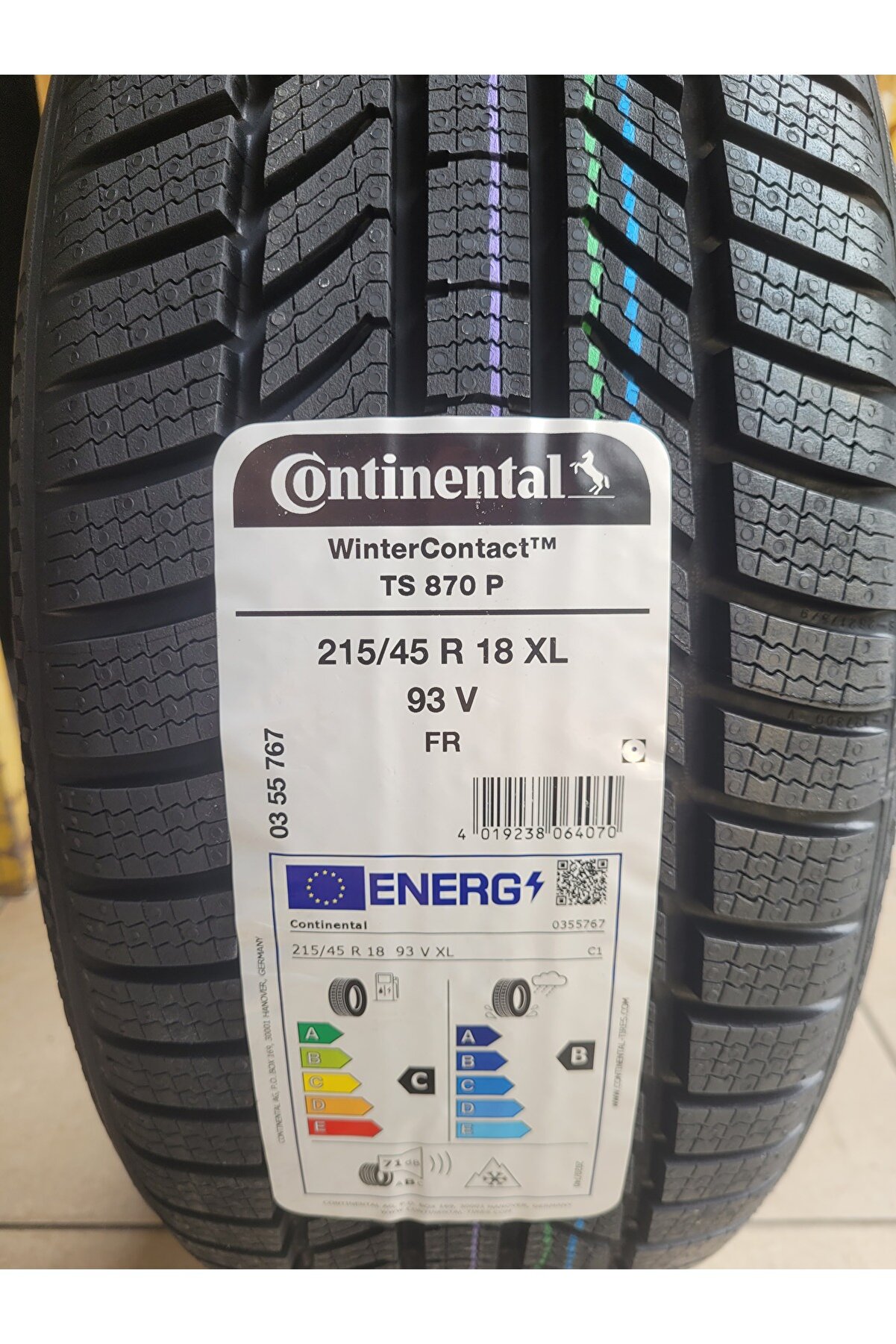 215/45R18 Winter Contact TS870P 93V XL Set Olarak (4 ADET) 2025 Üretim