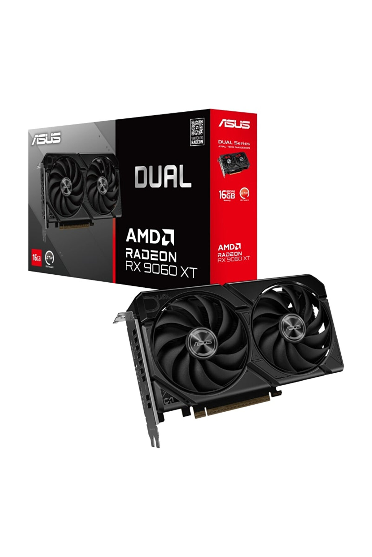 DUAL AMD Radeon RX 9060XT 16GB DUAL-RX9060XT-16G GDDR6 128Bit DX12 Gaming (Oyuncu) Ekran Kartı