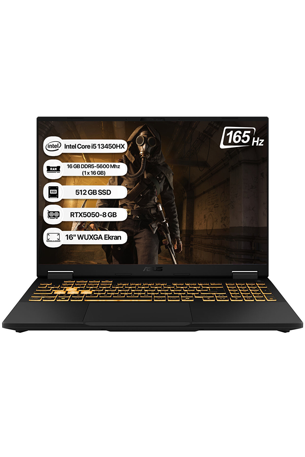 Tuf Gaming F16 Fx608jh-rv082 Intel Core I5 13450hx 16gb 512gb Ssd Rtx5050-8gb 115w Freedos 16