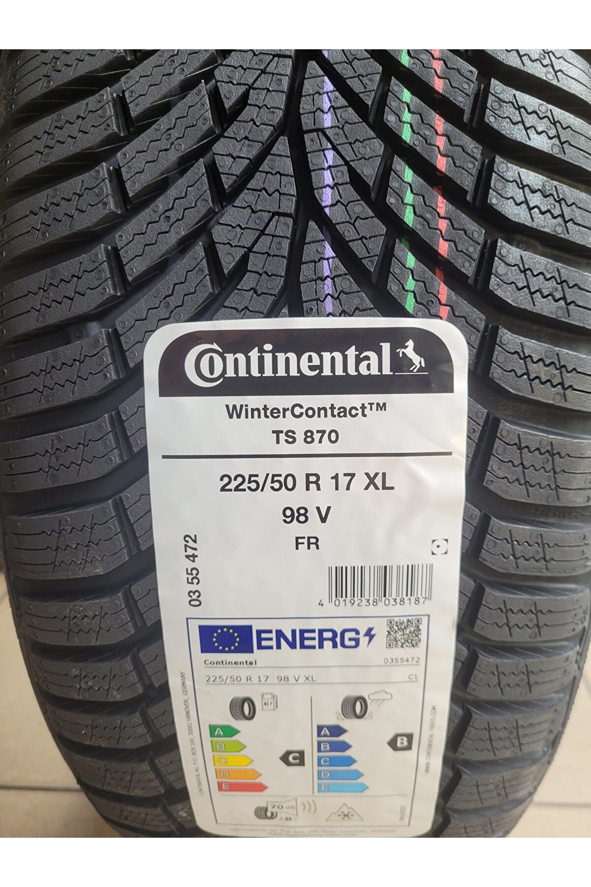225/50R17 Winter Contact TS870 98V XL Set Olarak (4 ADET) 2025 Üretim