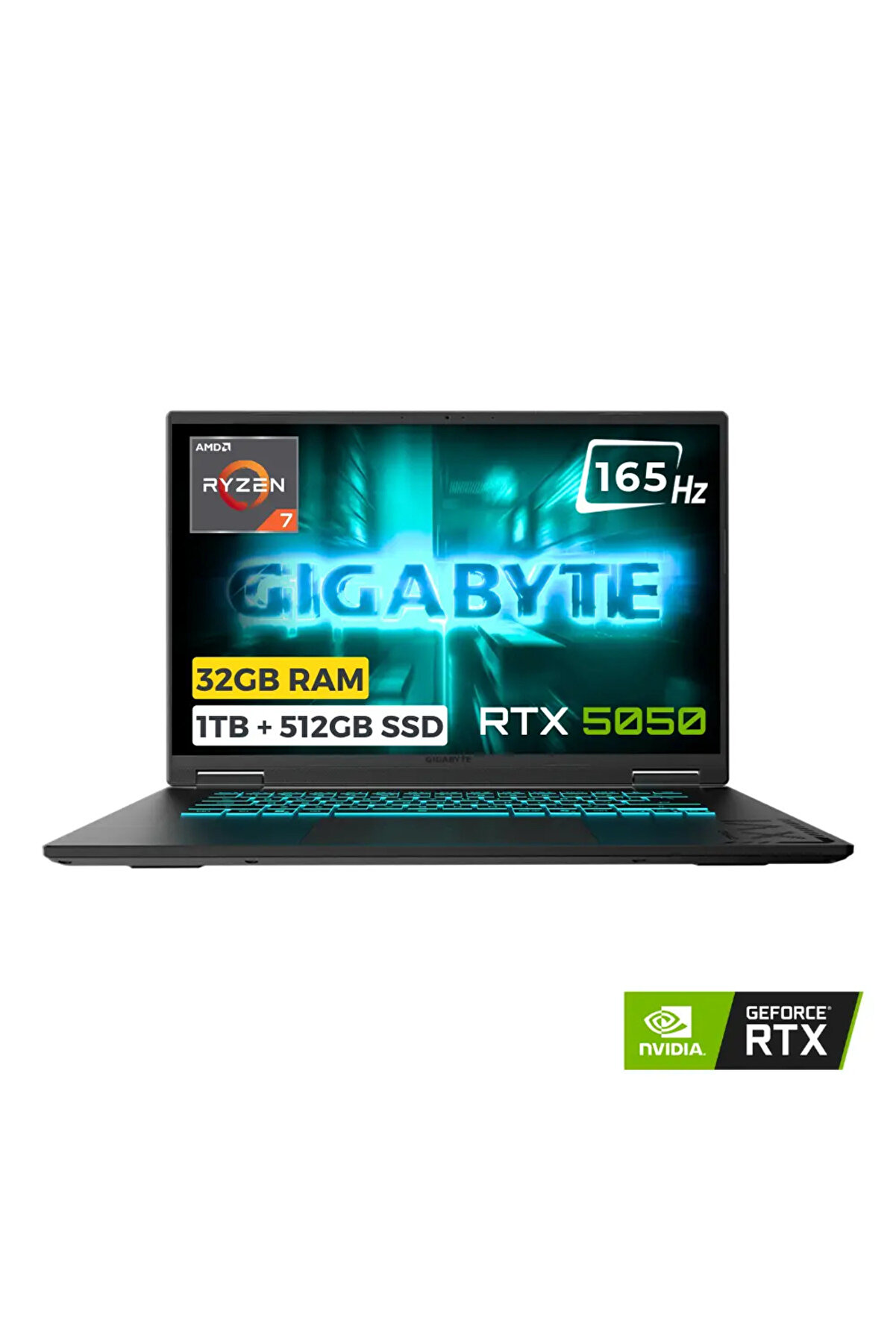 Gaming A16 3TH Ryzen 7 260 32GB 1TB 177 512GB SSD 8GB RTX5050 85W 16 FHD177 165Hz FreeDOS