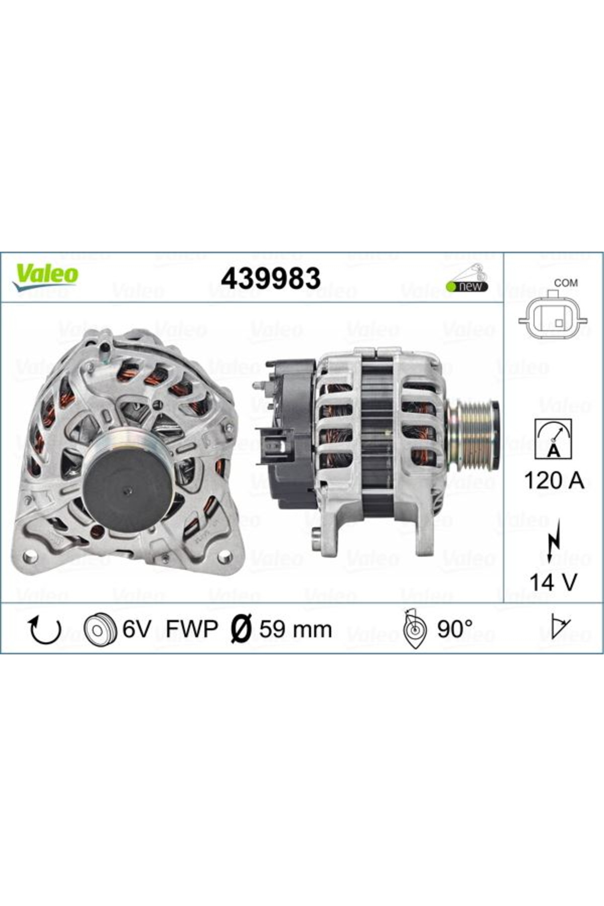 Renault Alternator 12v 120a Clio IV 12> Dokker 12> Duster 10> Logan II 12> Sandero II 12> 1.5 DCI -