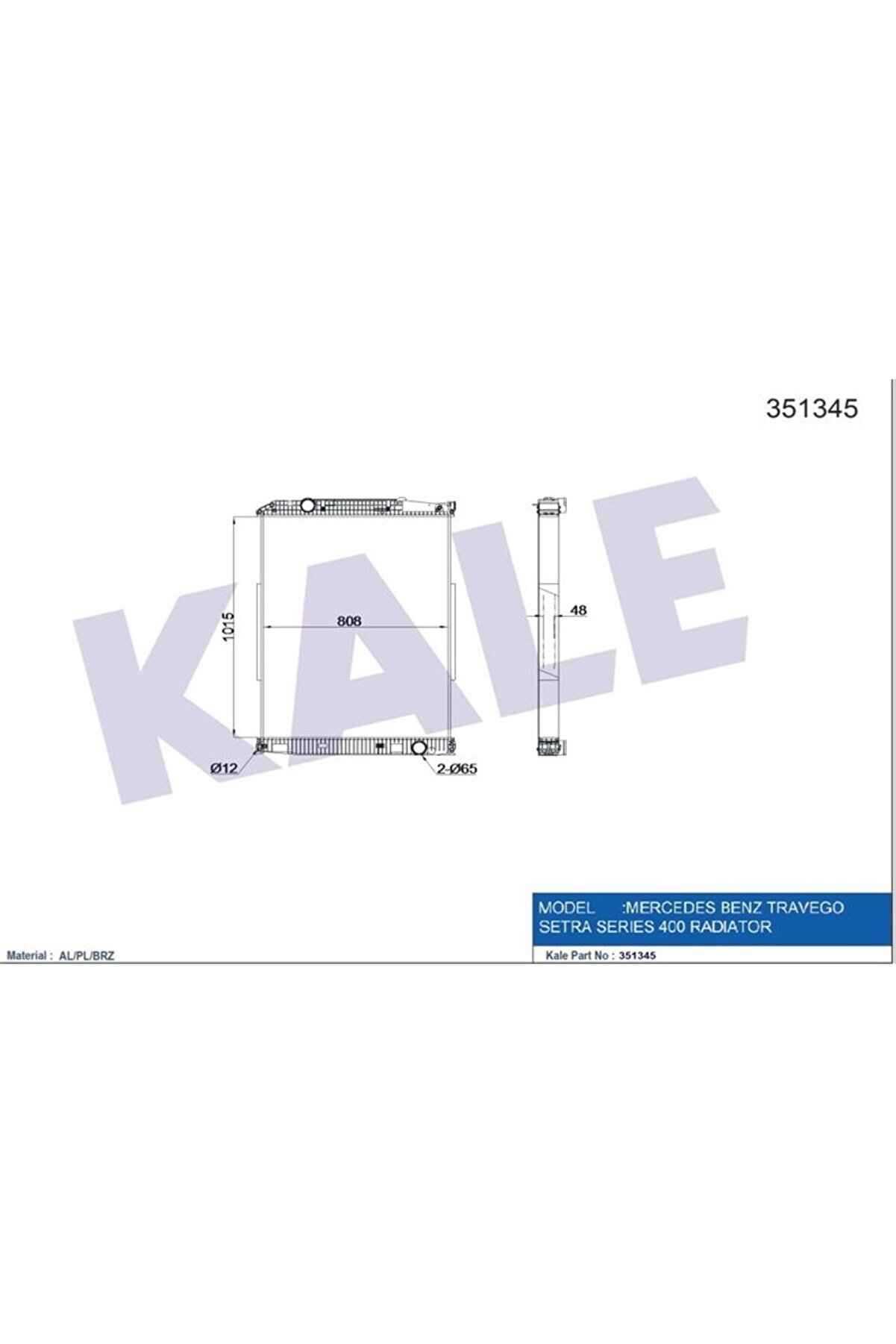 Mercedes Truck Motor Su Radyatoru Setra Travego 415 417 580 Cercevesiz - 351345