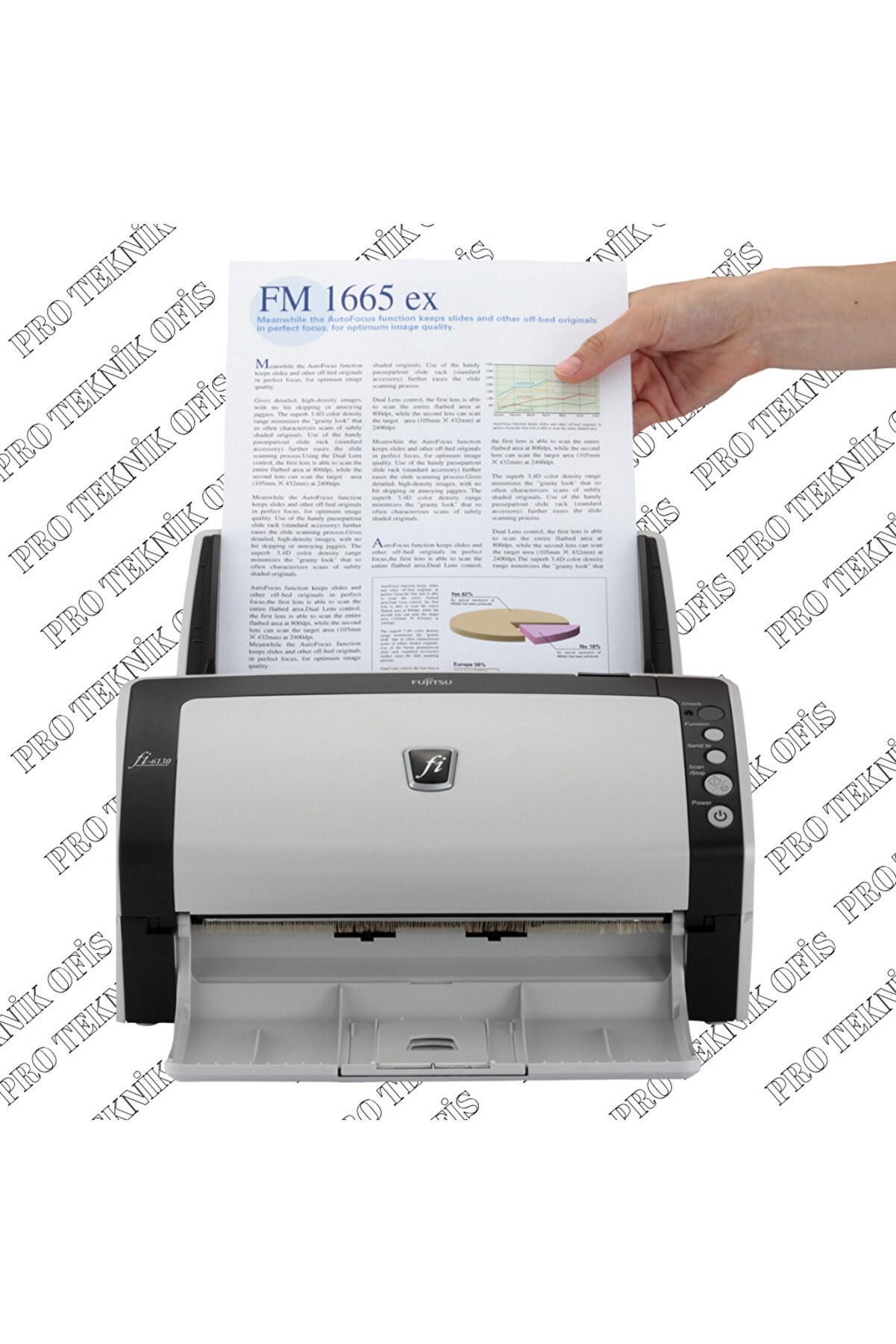Fujitsu Fi 6130LA Refurbished Professional Scanner - 2-Year Warranty