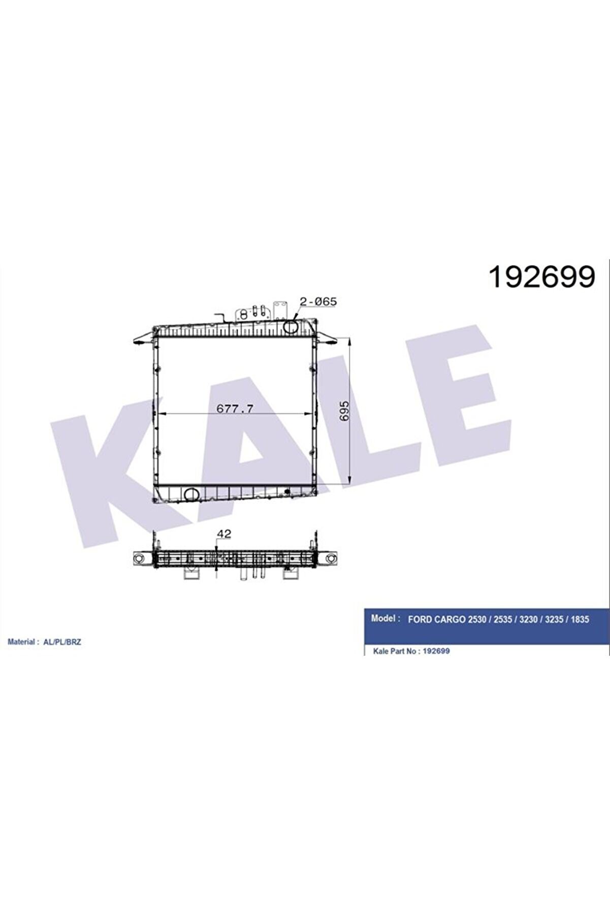 Ford Truck Motor Su Radyatoru (bakır Model) - Ford Cargo / 1830-2530-3230 Cekici Kamyon (3 Sira Gb)