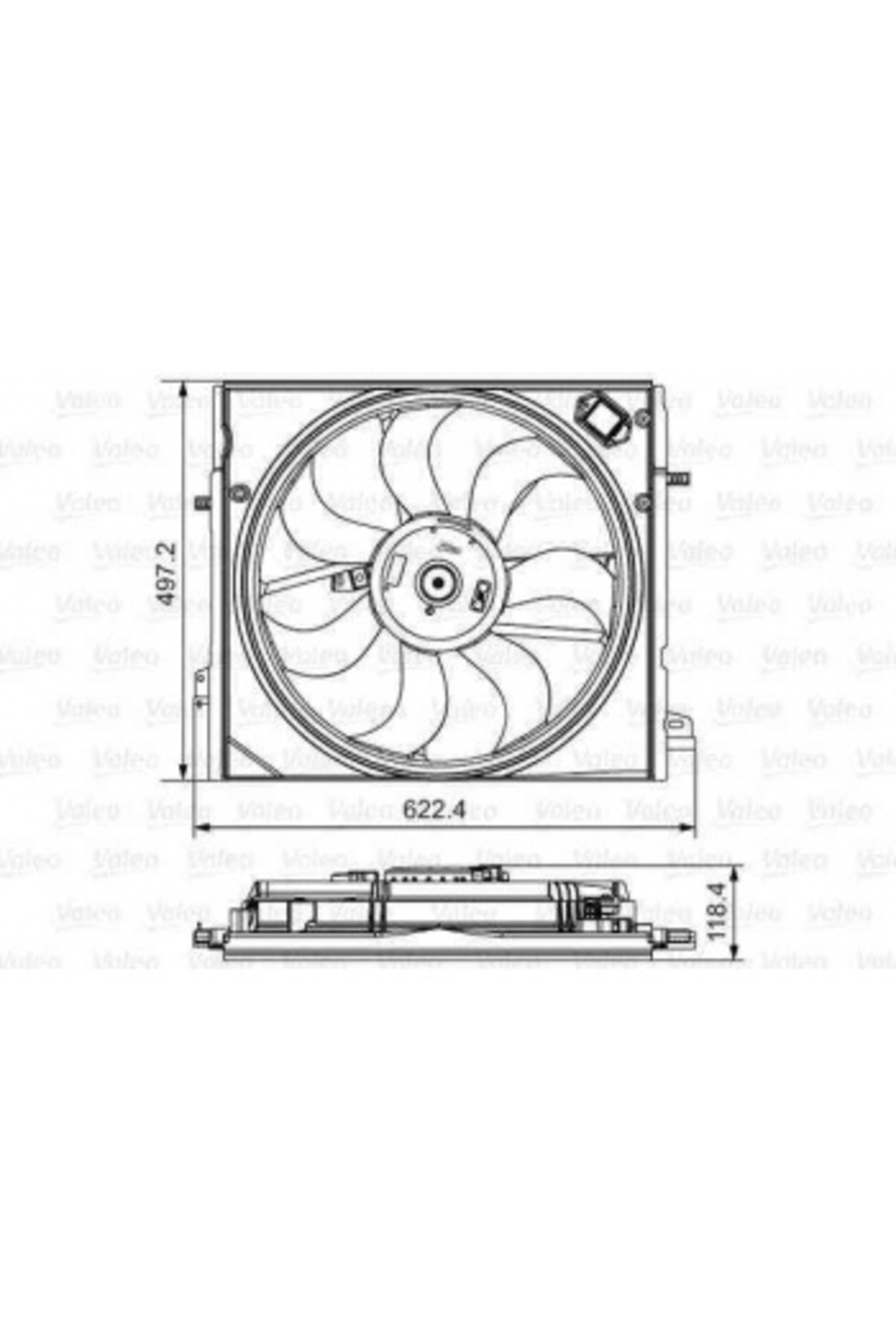 Nissan Radyator Fanı Komple Nissan Qashqaı 1.2-1.5-1.6 J11 Kasa 2013-> Xtraıl T32 2014-> -