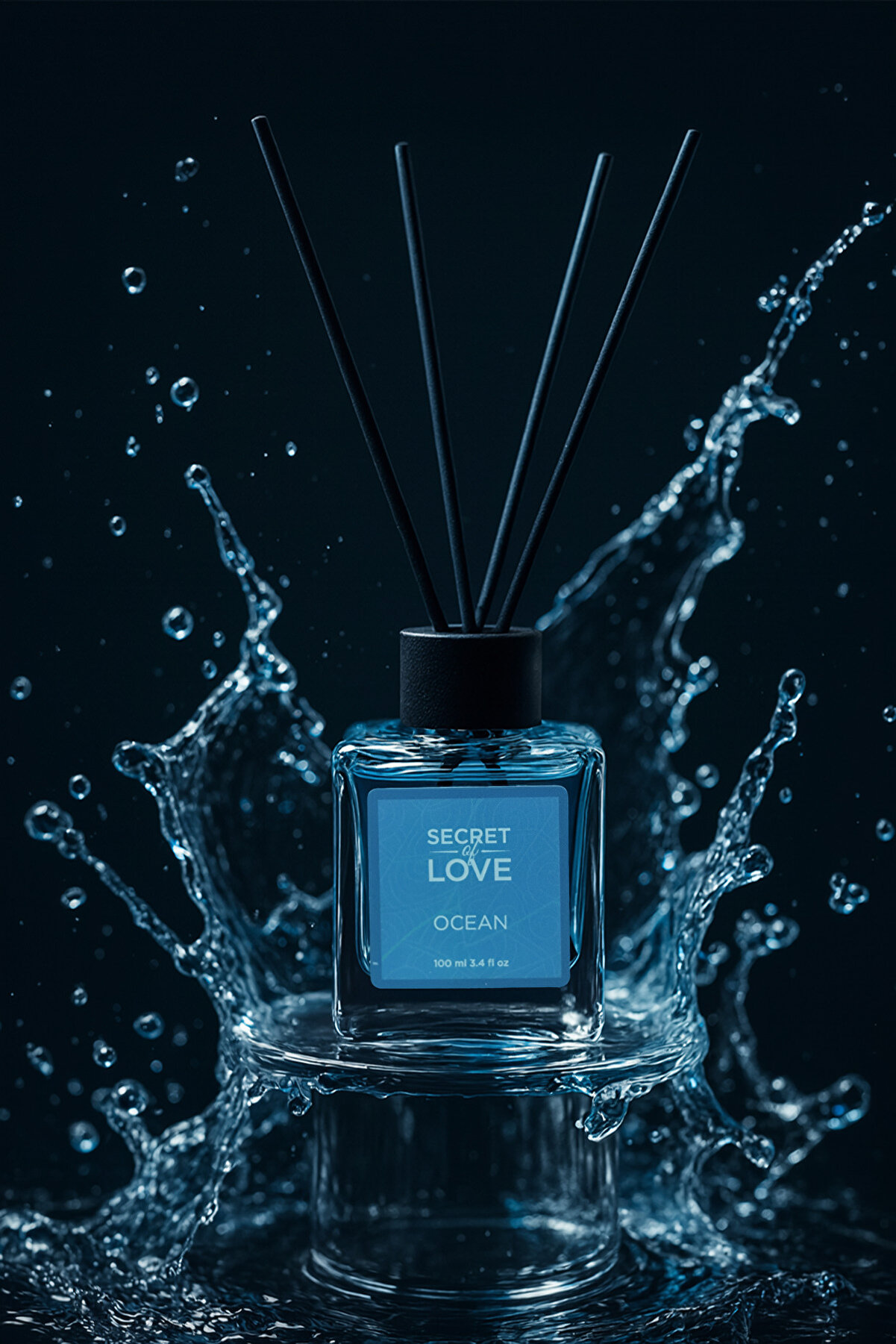 SECRET OF LOVE Çubuklu Oda Kokusu OCEAN 100ml - Deniz Rüzgarı Kokusu