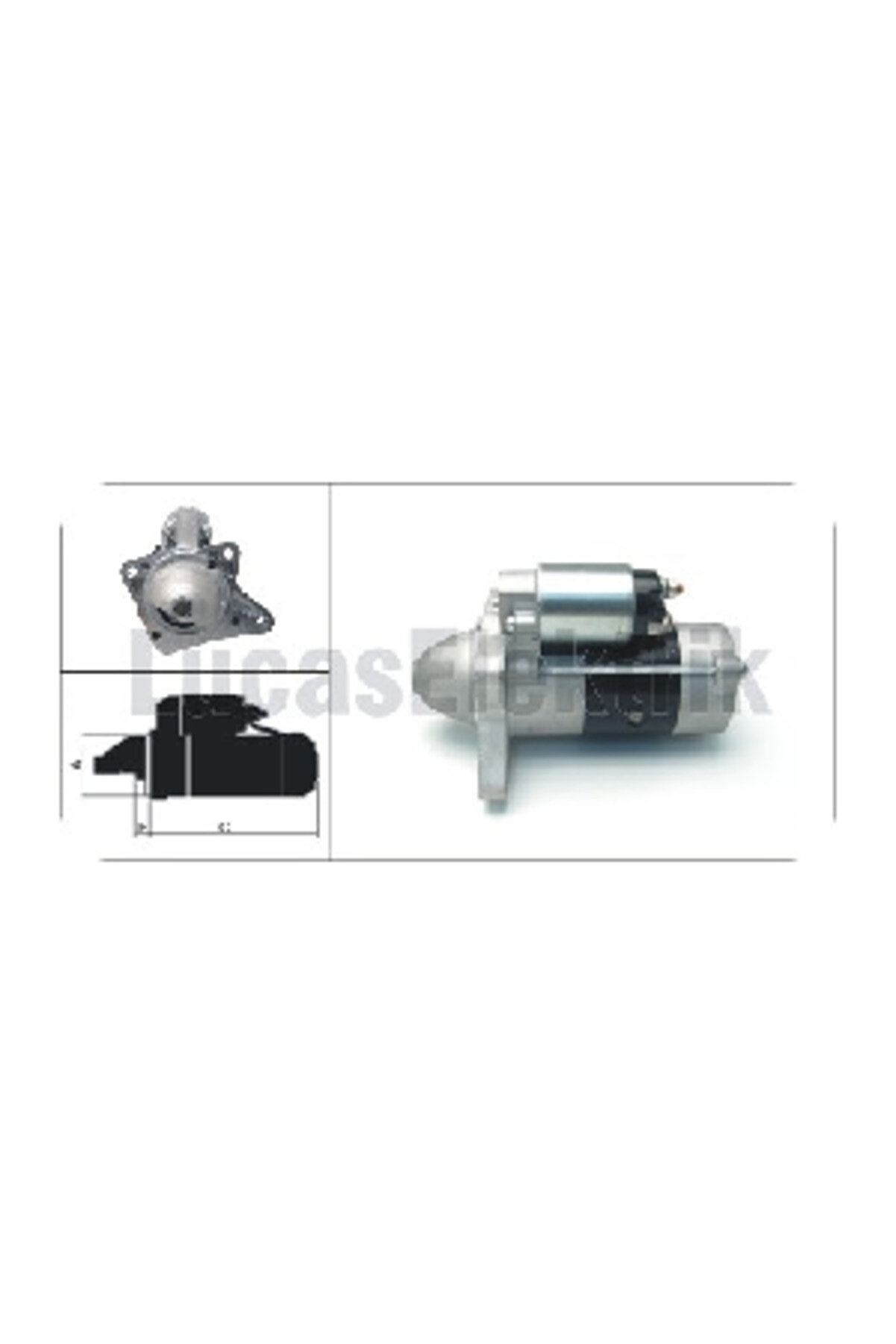 MARŞ MOTORU> 12V/2.2kW/10DİŞ FORD RANGER -MAZDA BSERIES 2.5D/4WD ,BT 50 2.5 MRZ,CD 4x4 - LUCAS-L