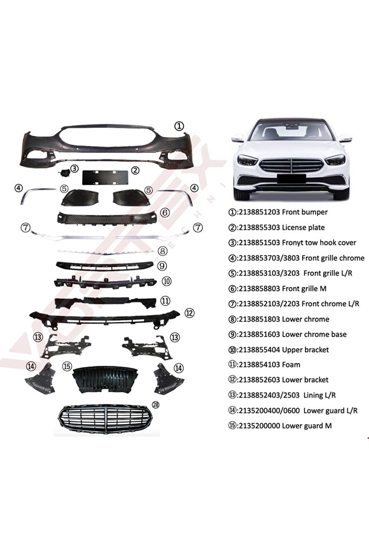 ÖN TAMPON SET EXCLUSIVE (PANJURLU) W213 2020-