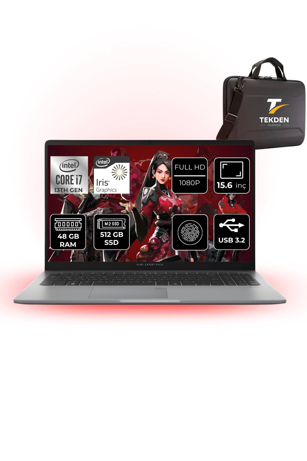 Expertbook P1 P1503 i7 13700H 48GB DDR5 512GB SSD 15.6 WINDOWS11HOME 13 ÇANTA HEDİYELİ
