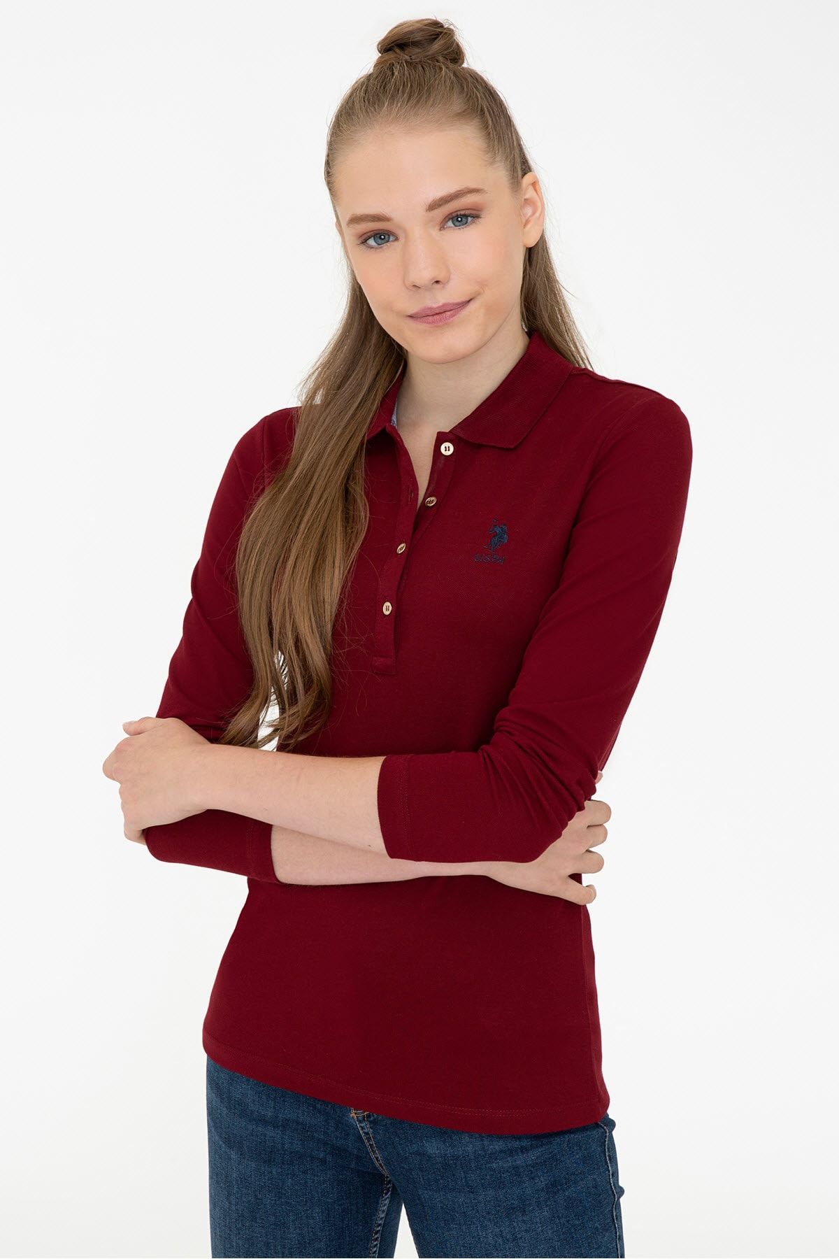 U.S. Polo Assn. Kırmızı Kadın Sweatshirt