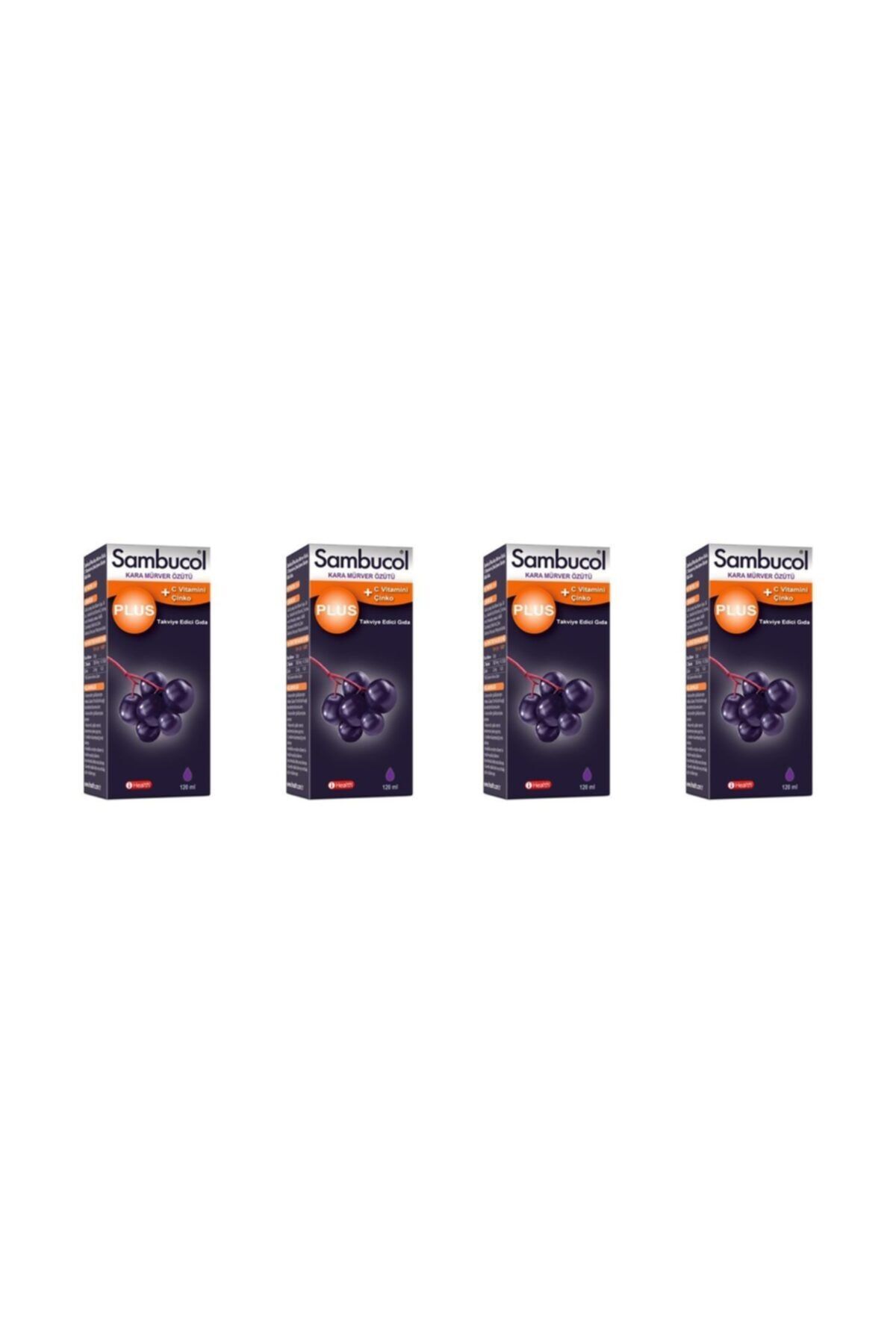 Sambucol Plus Kara Mürver Özütü + C Vitamini & Çinko 120 Ml 4 Adet