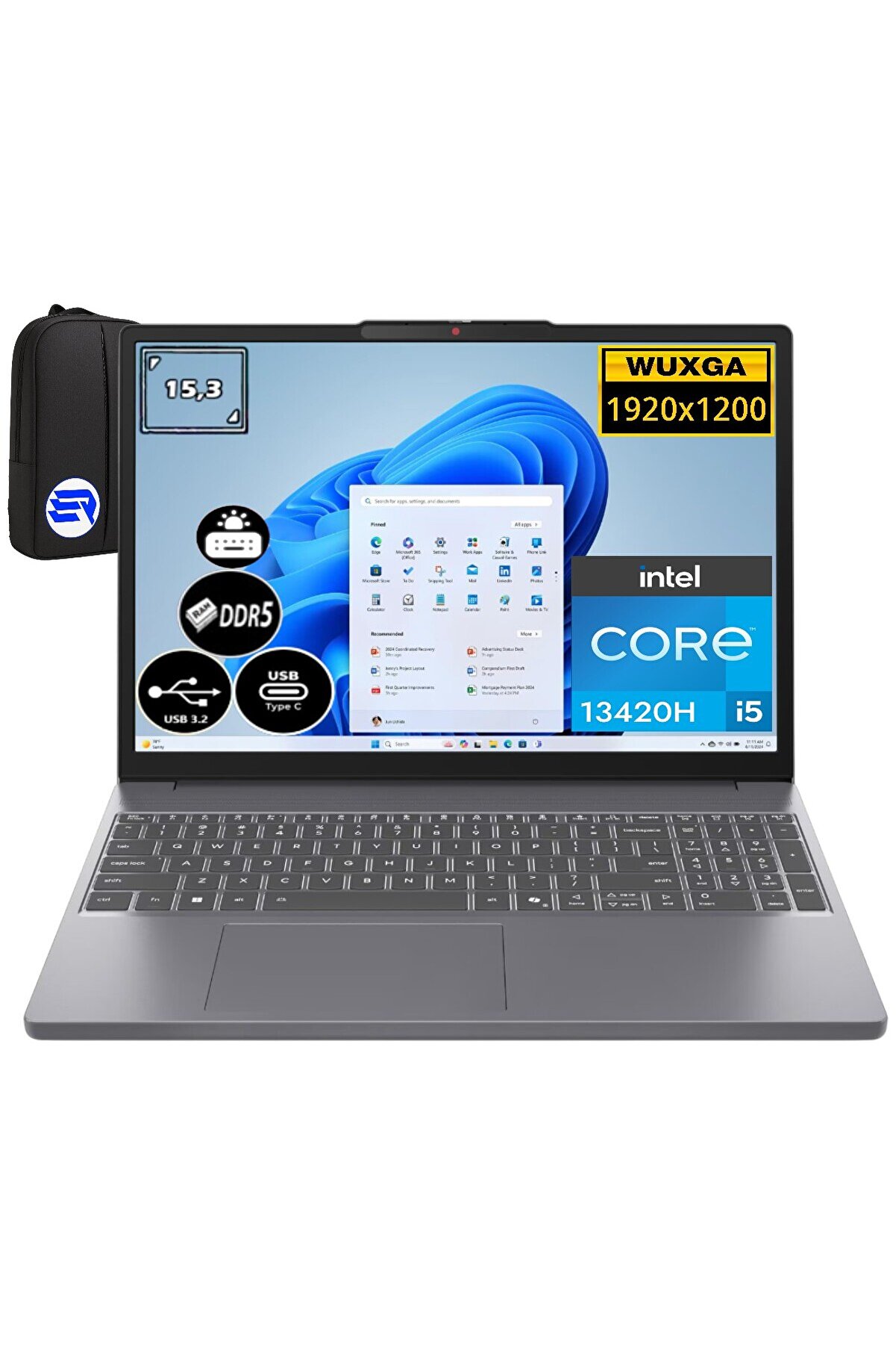 Ip Slim 3 I5-13420H 8gb Ram 256GB SSD Wuxga 83K100Q0TR 15.3