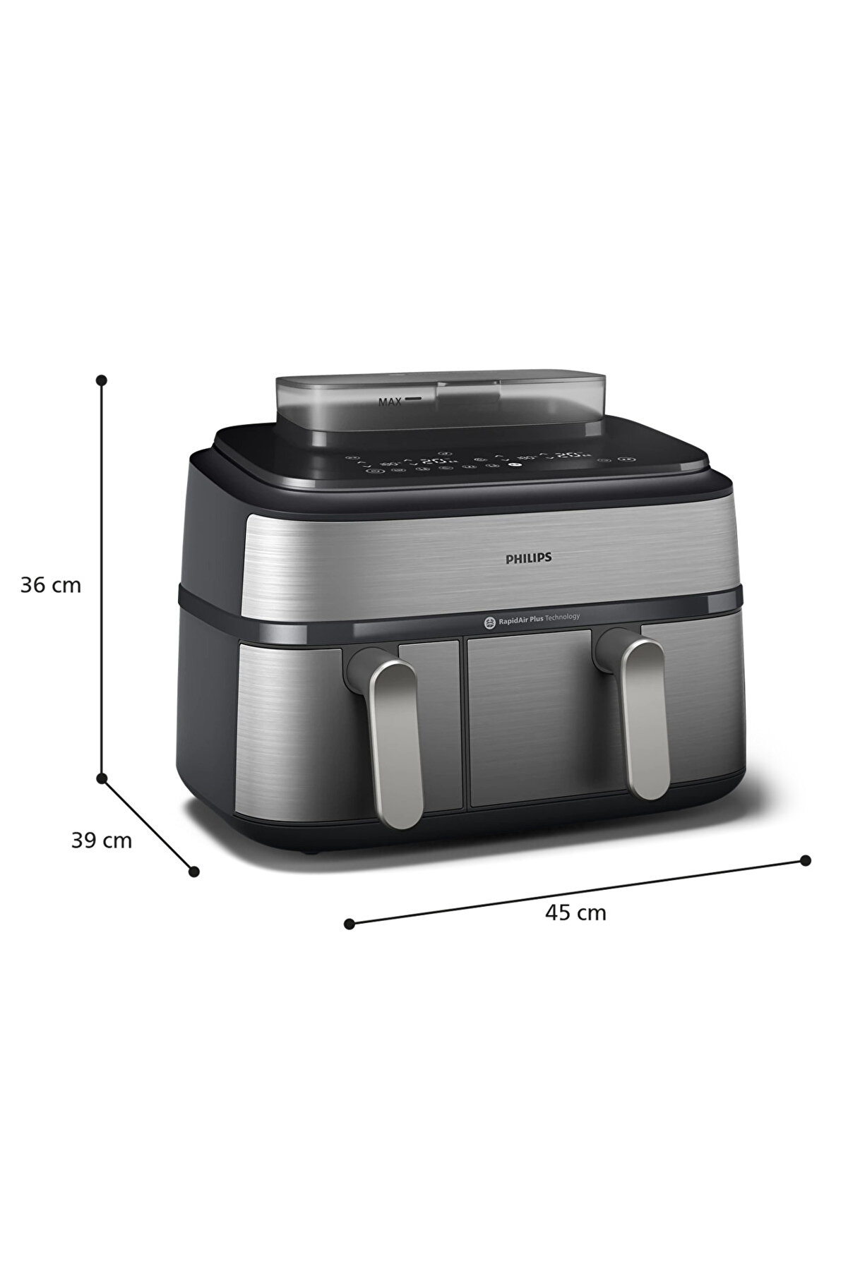 Modern Mutfaklar İçin Çift Hazneli, Yağsız ve Hızlı Pişirme Fritöz 2700 W