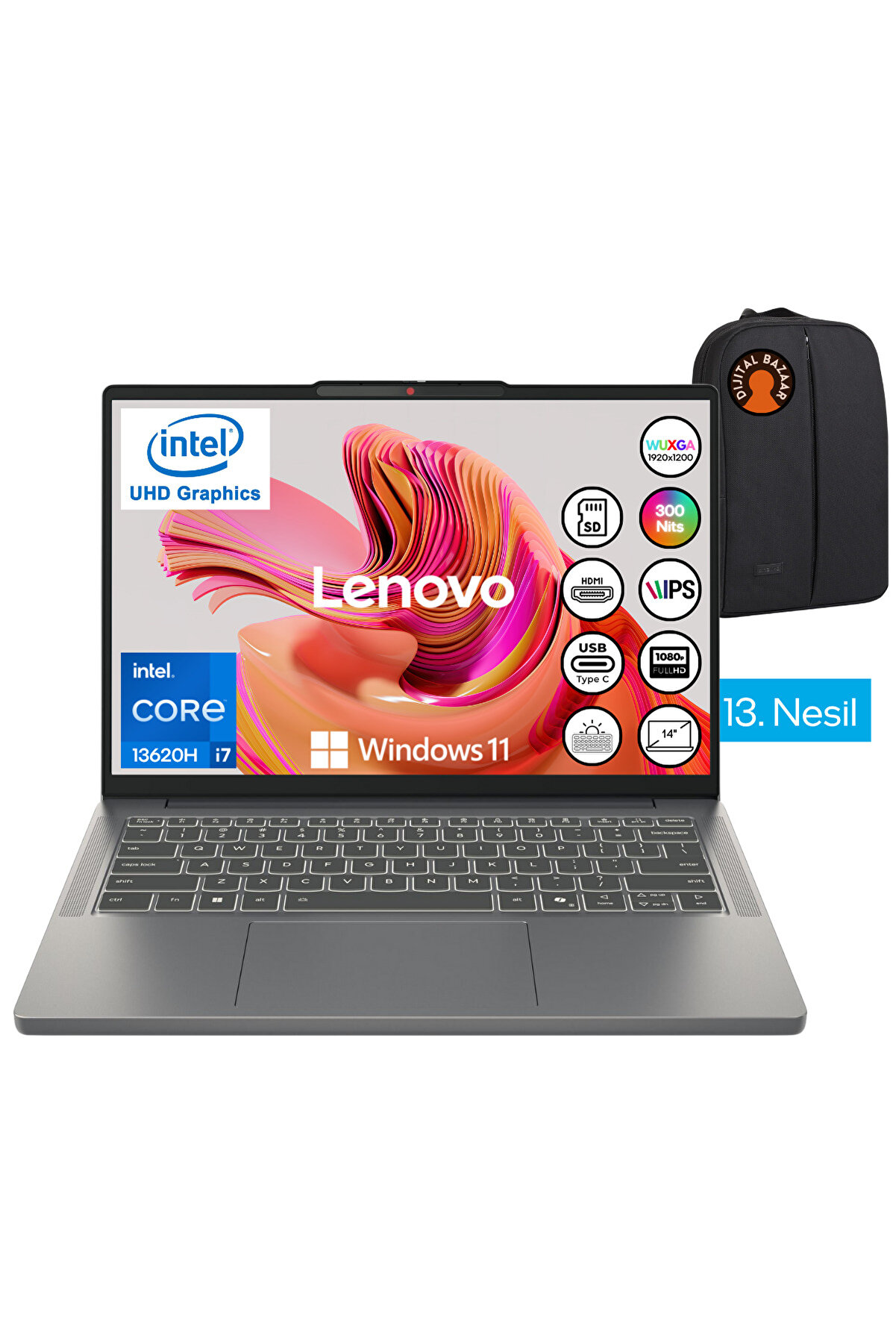Ideapad Slim 3 İ7-13620H UHD Graphics 24GB RAM 2TB SSD 14