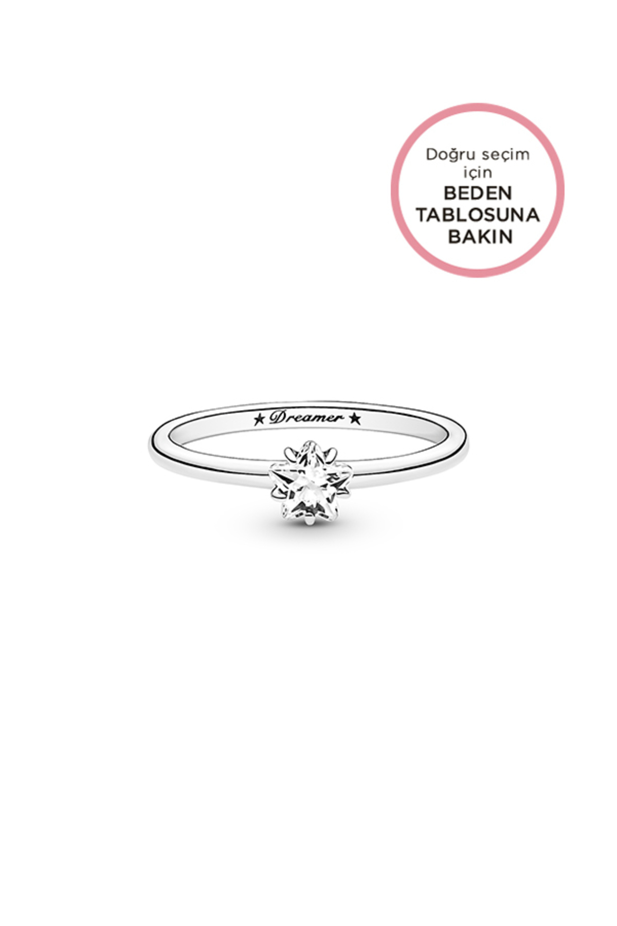 Pandora Gökyüzü Işıltılı Yıldız Tektaş 925 Ayar Gümüş Yüzük