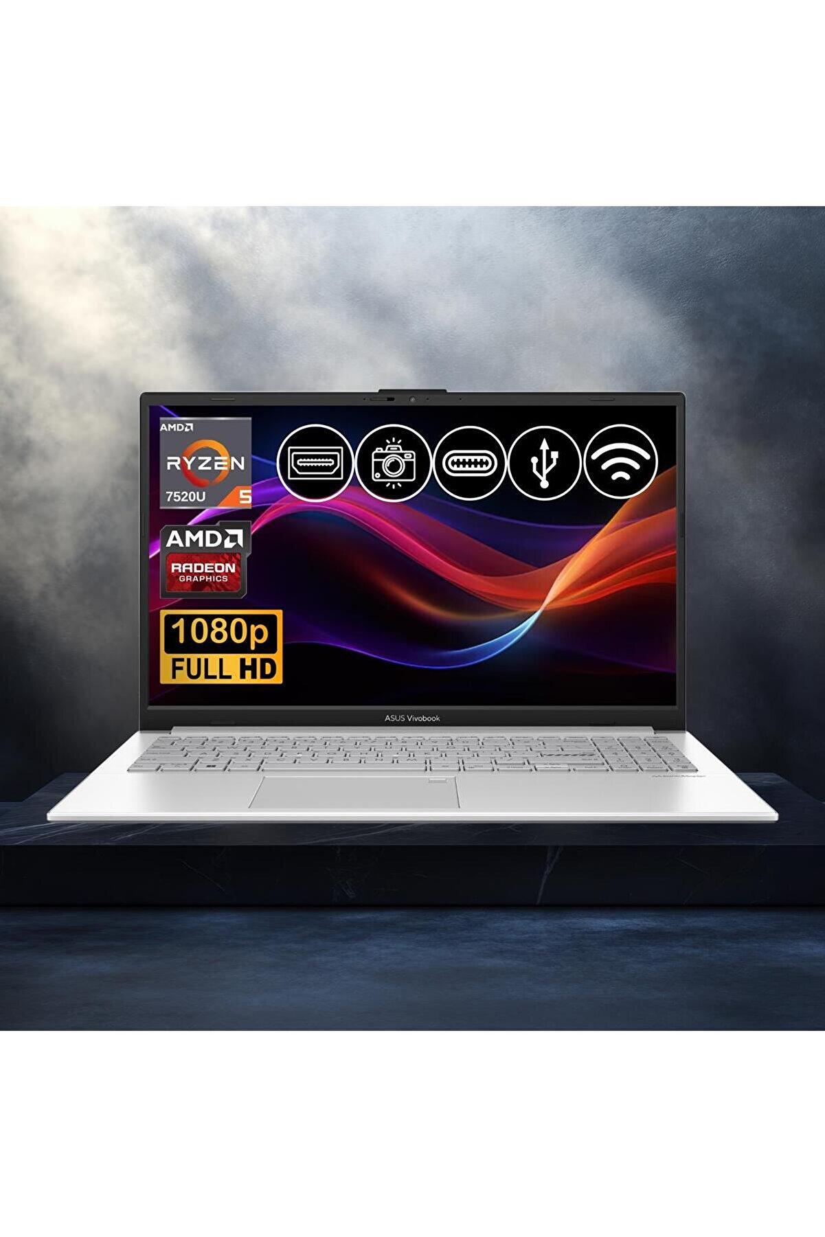 Vivobook Go 15 Ryzen5-7520U 8GB 1TB Nvme SSD E1504FA-BQ1741 Atl2 15.6