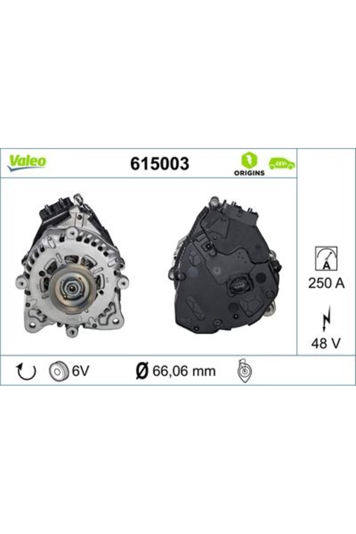 Vag Alternator 48v 350a Q3 19> - 615003