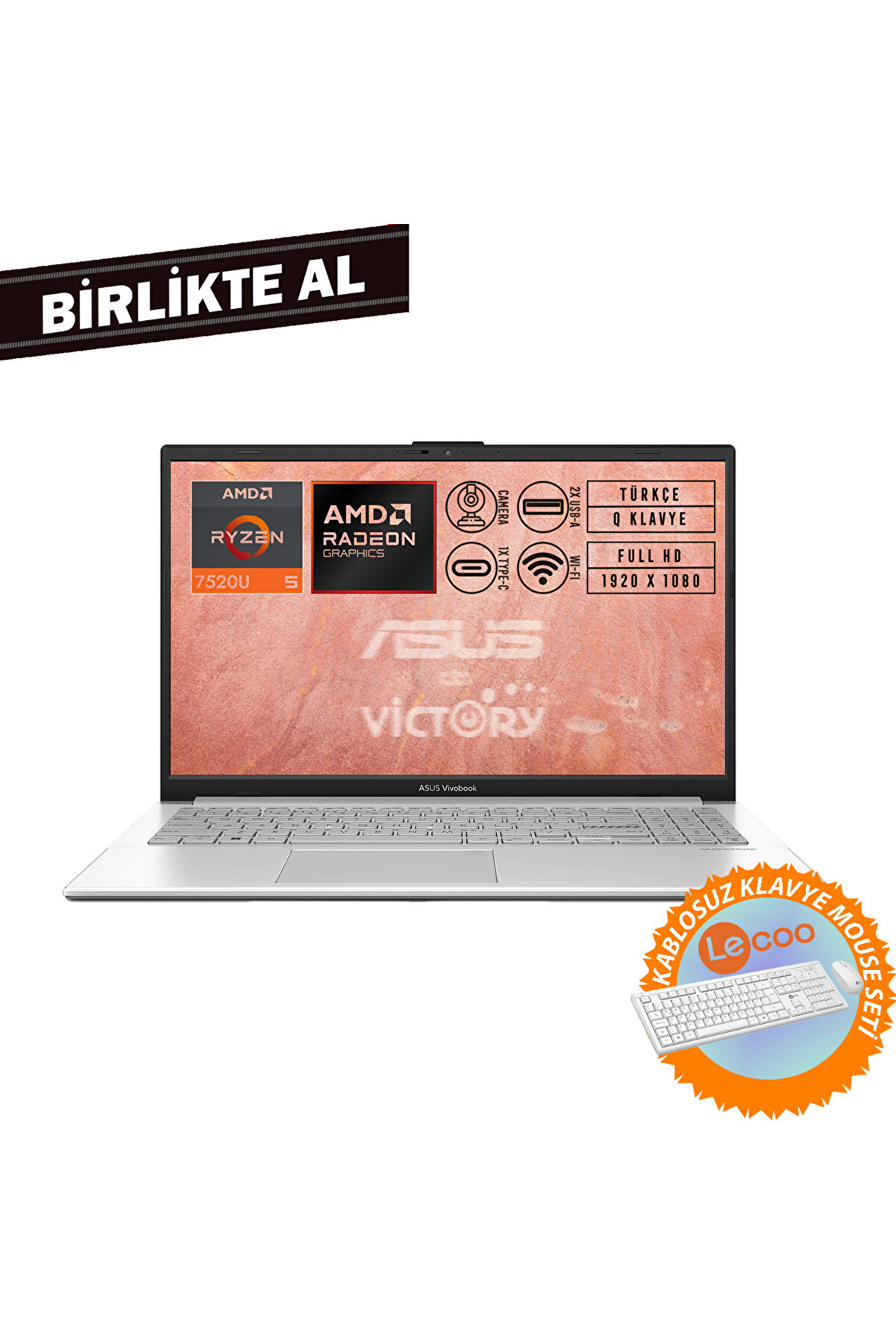 Vivobook Go 15 AMD Ryzen 5 7520U 8GB 512GB SSD 15.6