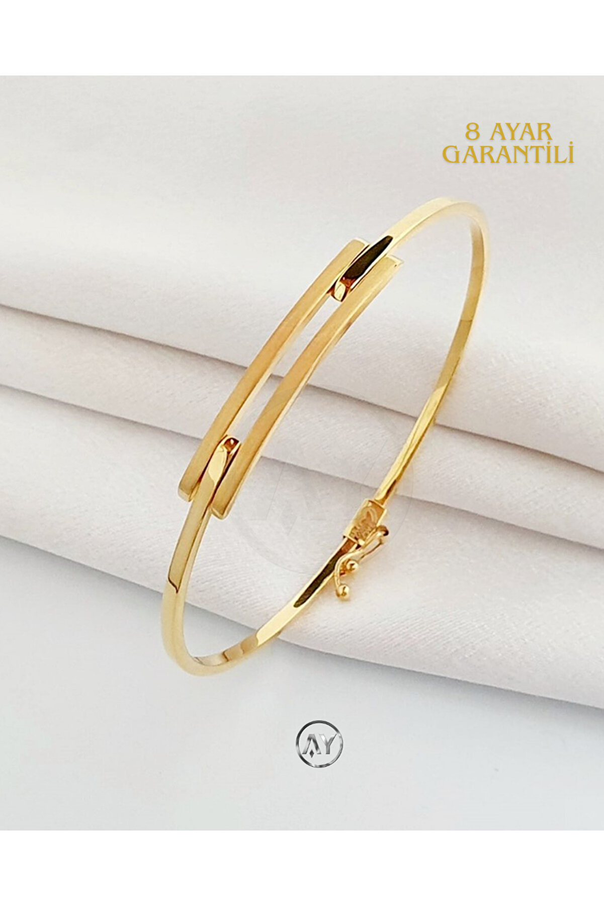 AY MÜCEVHER Altın Kaburga Kelepçe Bilezik | Şık & Zarif Tasarım