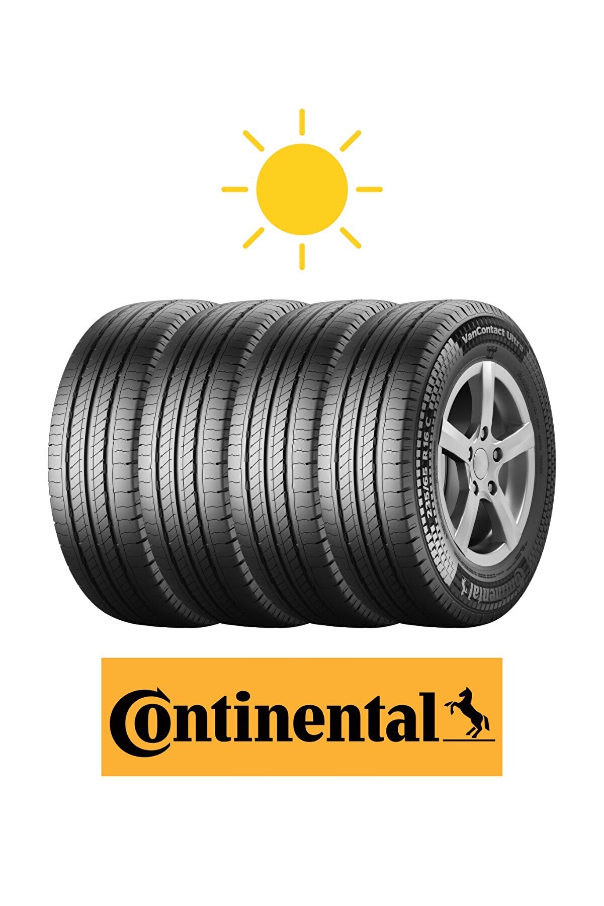 (4'LÜ TAKIM) 215/65R16C 109/107T (106T) VanContact Ultra 8PR Oto Yaz Lastiği (Üretim12025)