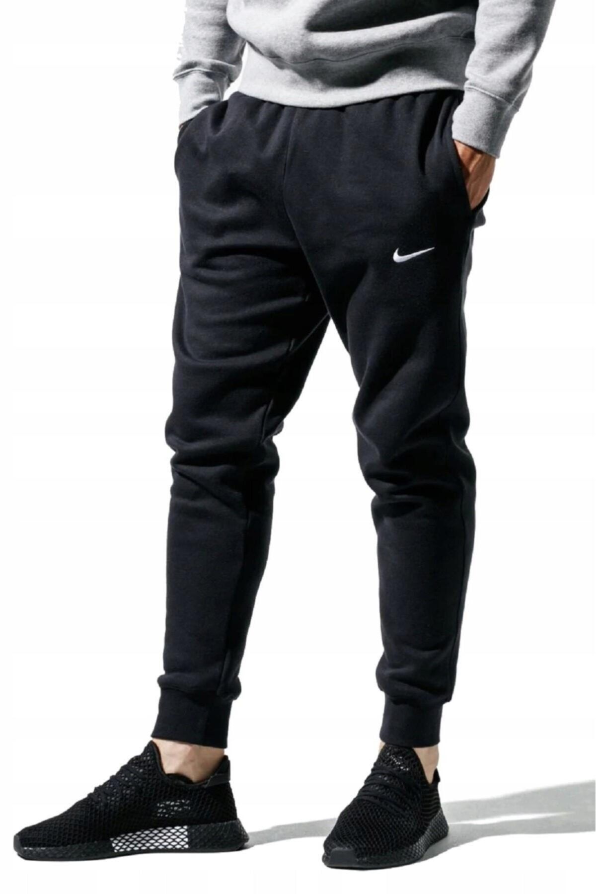 Nike Sportswear Fleece Jogger Taper Leg Dar Kesim Eşofman Altı Şardonlu Polarlı Siyah
