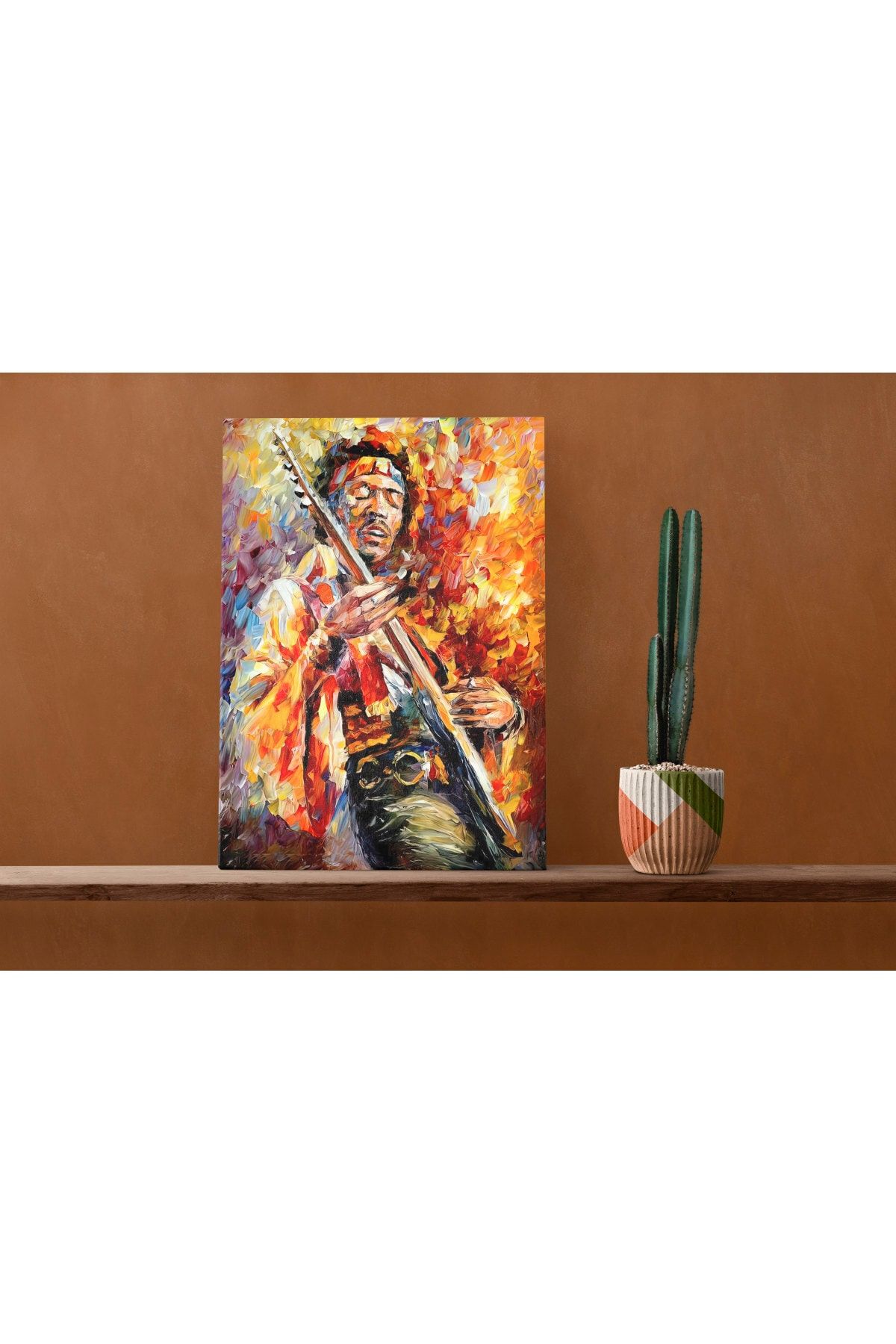 DijiDec Jimi Hendrix Yağlı Boya Görünümlü Kanvas Tablo
