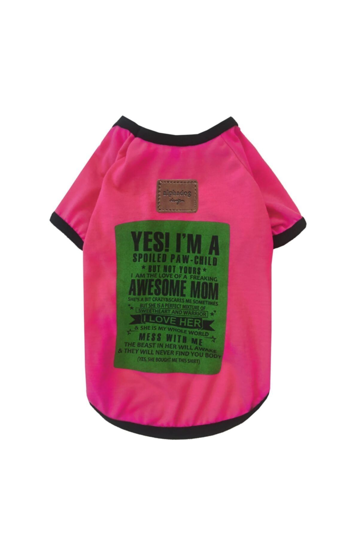 Alphadog Spoiled Pink Orta-büyük Irk Köpek T-shirtü