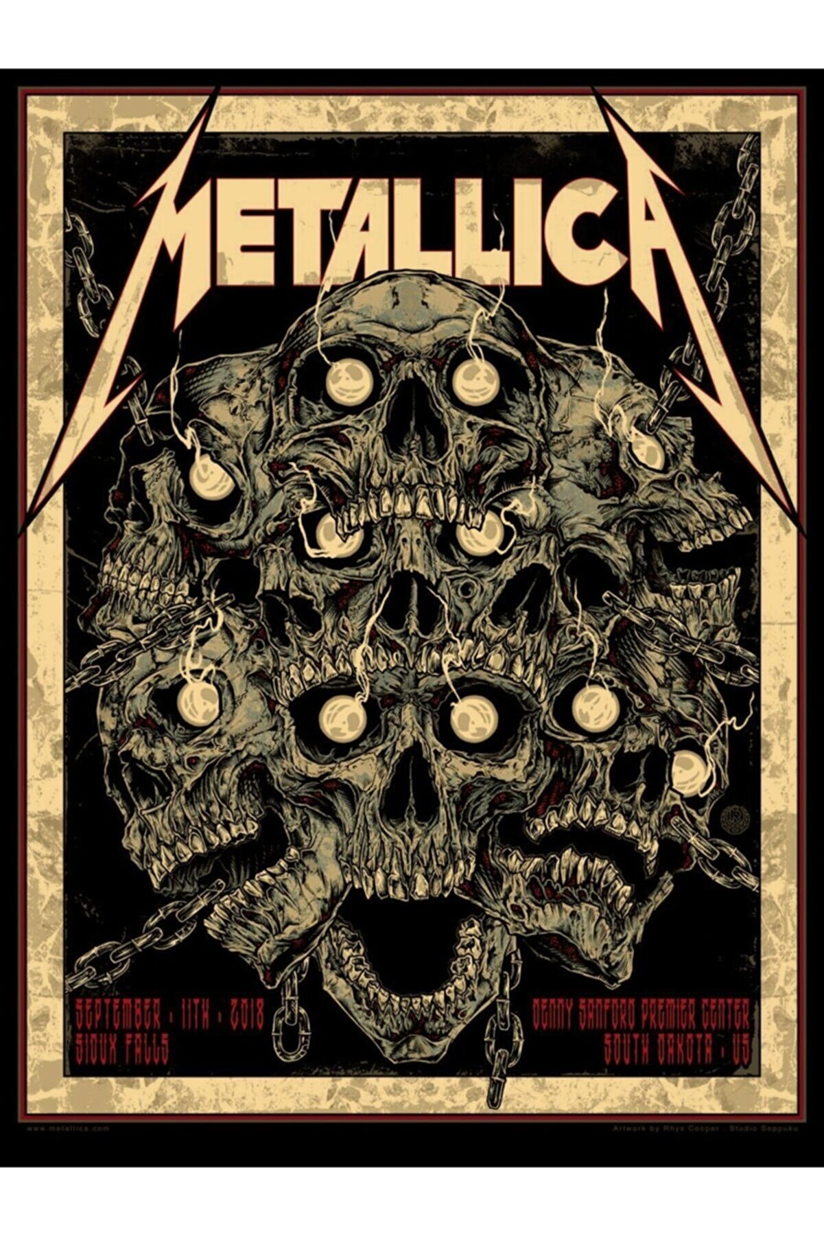 Caph Design Metallica - Vintage Kraft Poster - 33x48cm