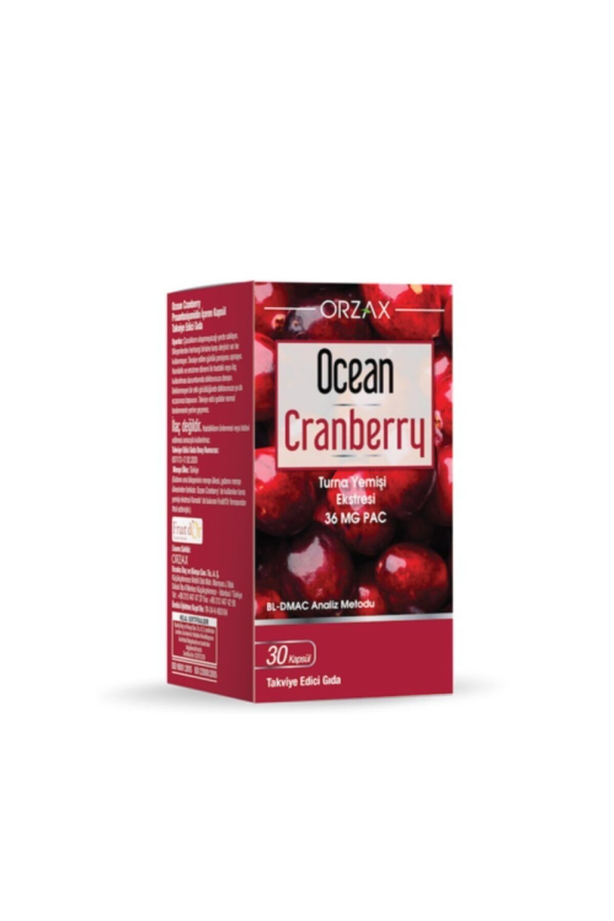 Ocean Orzax Cranberry Turna Yemişi Ekstresi 30 Tablet Takviye Edici Gıda