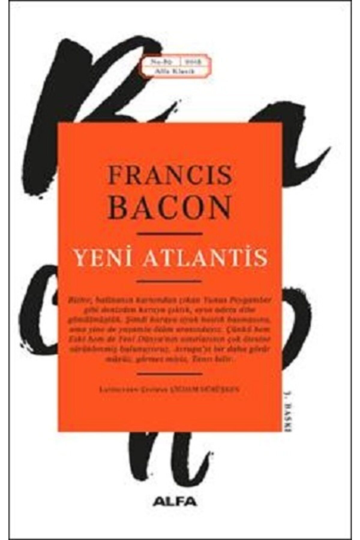 Alfa Yayınları Yeni Atlantis Francis Bacon