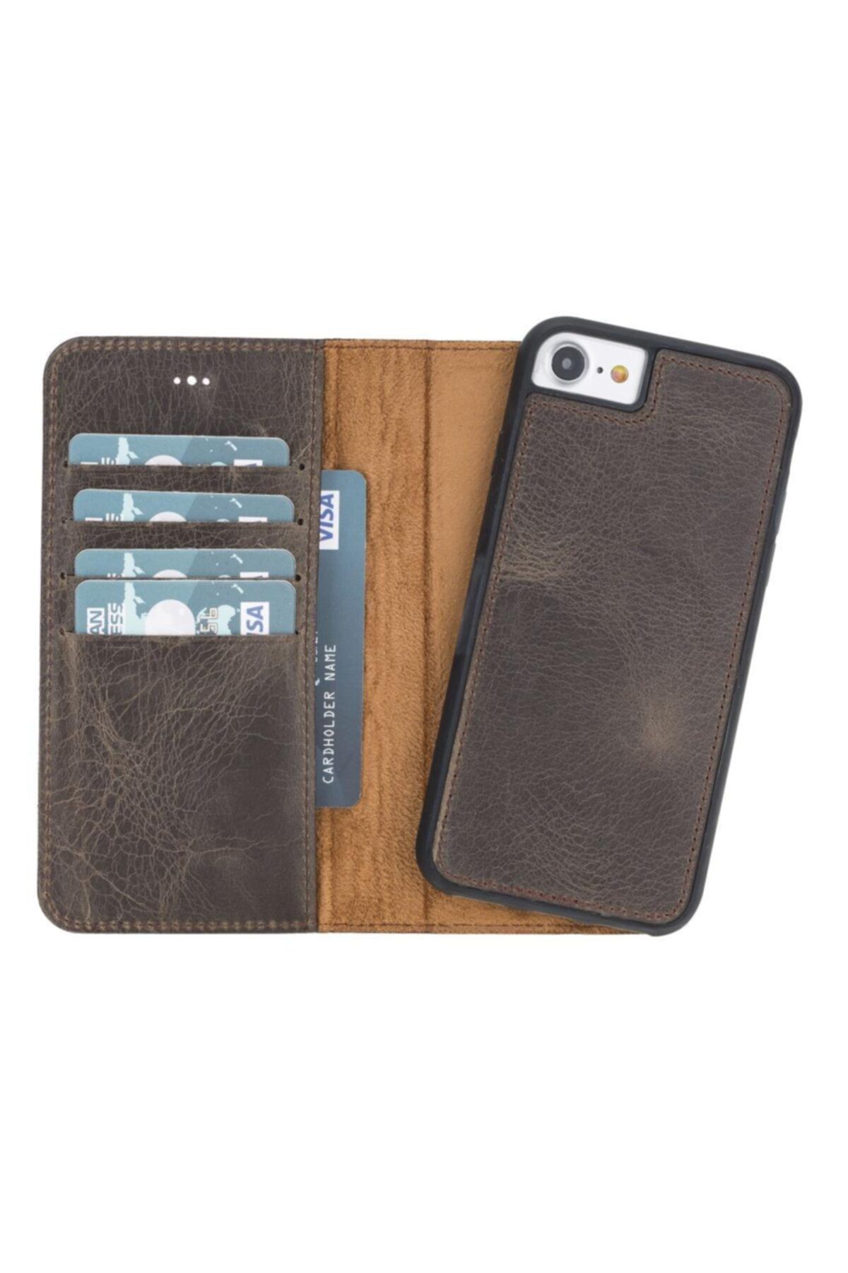Plm Magic Wallet Deri Telefon Kılıfı Iphone 7-8-se Ro6 Kahve