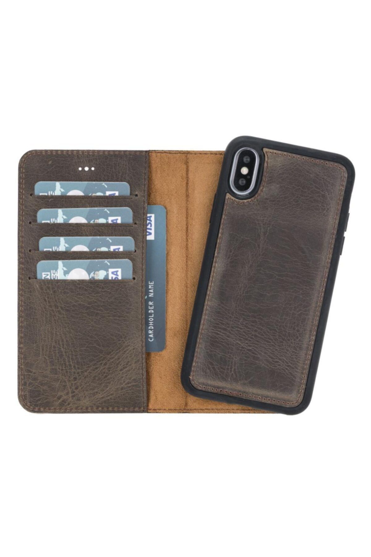Plm Magic Wallet Deri Telefon Kılıfı Iphone X-xs Ro6 Kahve