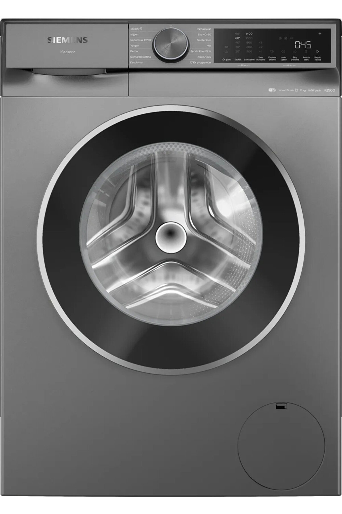 WG64K2ZRTR iQ500 Çamaşır Makinesi 11 kg maks. 1400 dev./dak., Antrasit