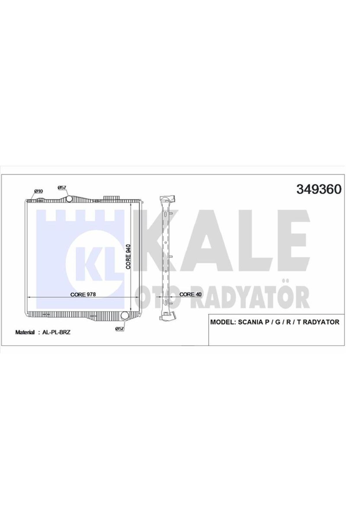 Scanıa Truck Motor Su Radyatoru Cercevesiz Scanıa G R Serisi Dc13 (mt) - 349360