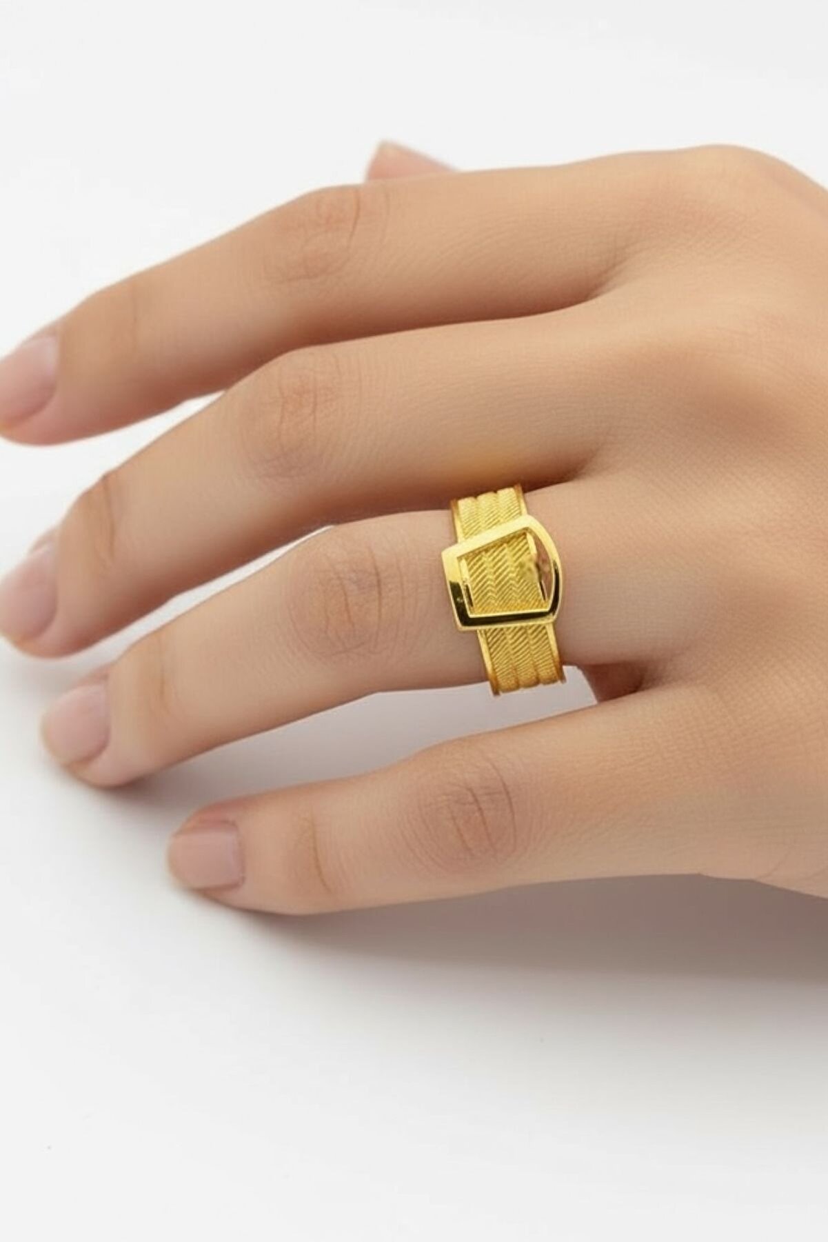 Çgk Çiğdem Gürel Kuyumculuk 22 Ayar Renk Hasır Altın Yüzük