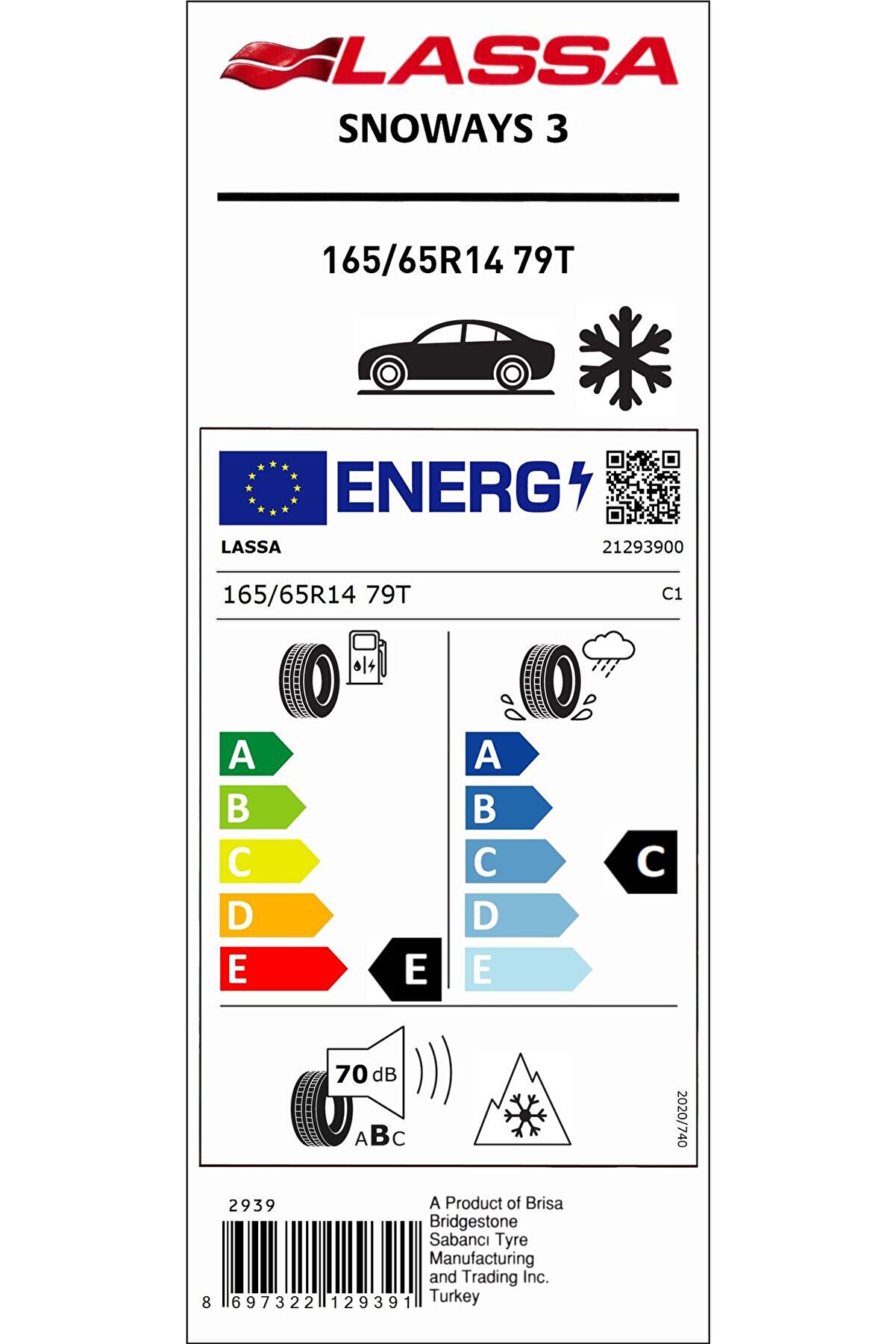 165/65R14 79T M83S SFM SNOWAYS 2 PLUS OTO KIŞ LASTİĞİ (ÜRETİM YILI832025)
