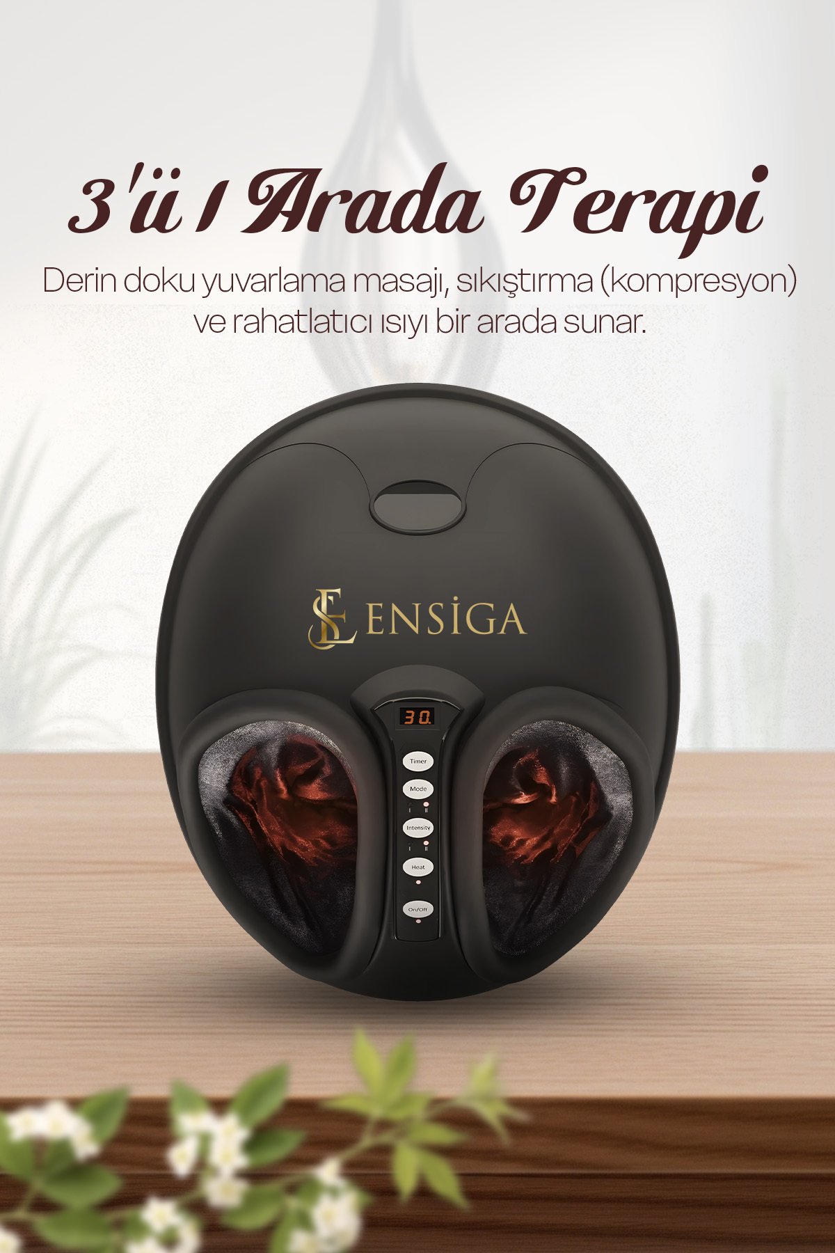 Mega Plus Elektrikli Ayak Masaj Aleti - Isı ile Derin Yoğurma ve Yuvarlama