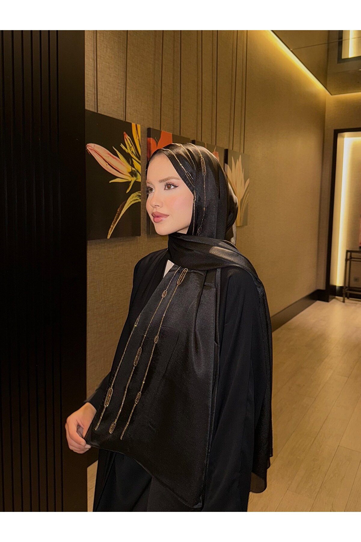 VIEN POLO Jan Jan Model Abiye Şal - Şık ve Zarif Düğmeli Abiye Şal