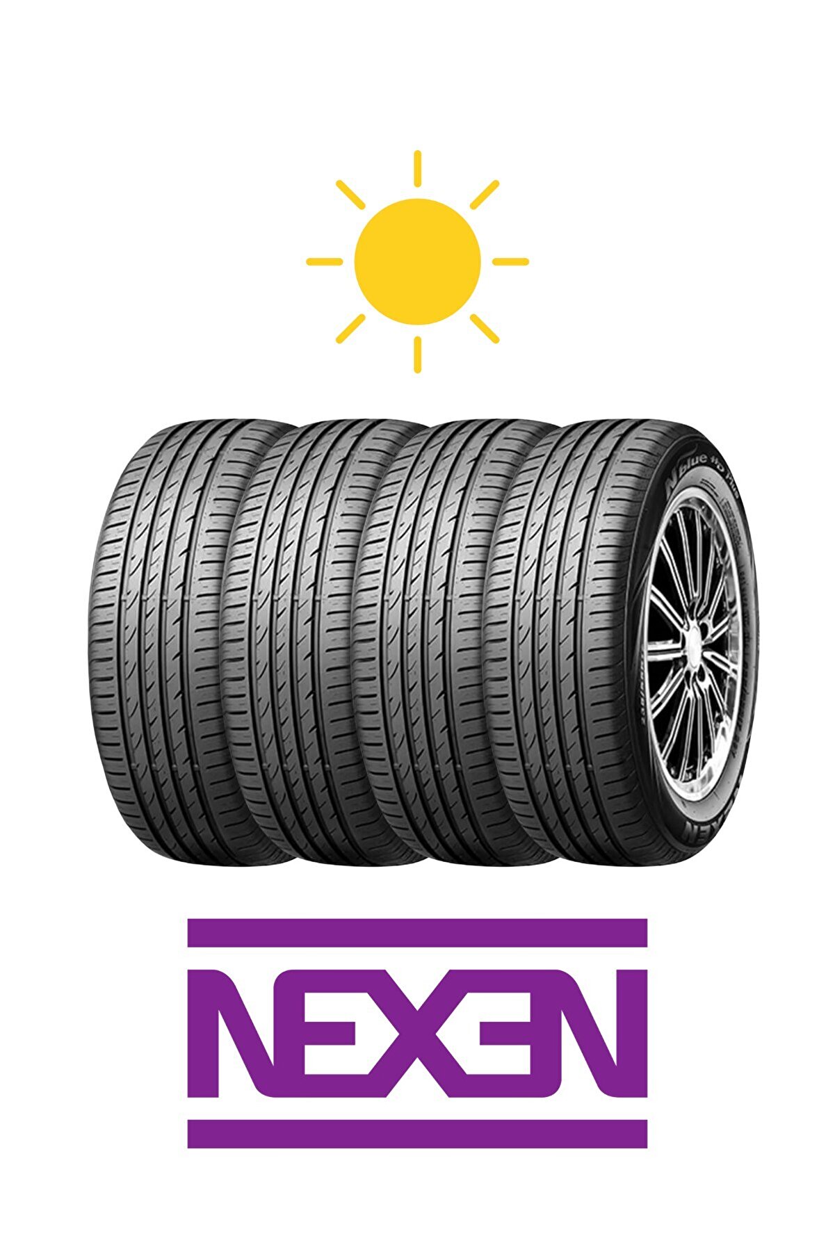 (4'LÜ TAKIM) 195/55R15 85H N'Blue HD Plus Oto Yaz Lastiği (Üretim22024)