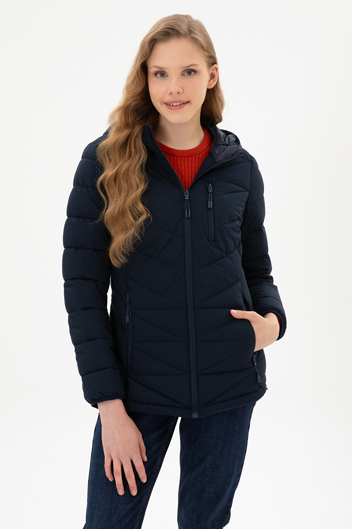 U.S. Polo Assn. Kadın Lacivert Mont 50312004-VR033 | Şık ve Konforlu Dış Giyim