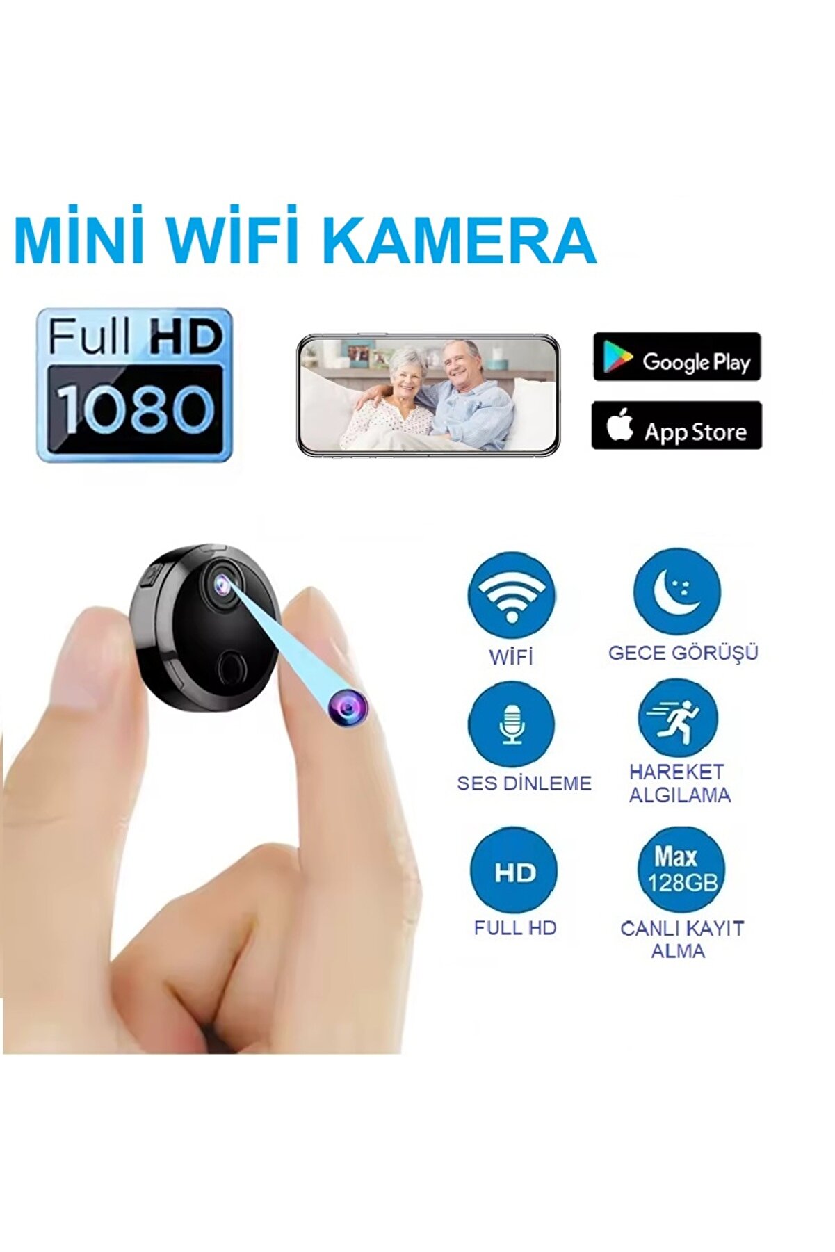 tap10 Mini Wifi Kamera - HD Gece Görüşlü Güvenlik Kamerası | ₺4999