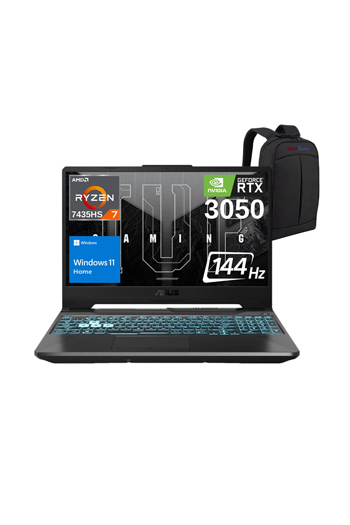 TUF A15 FA506NCR AMD R7 7435HS 16GB 1TB SSD RTX3050 15.6