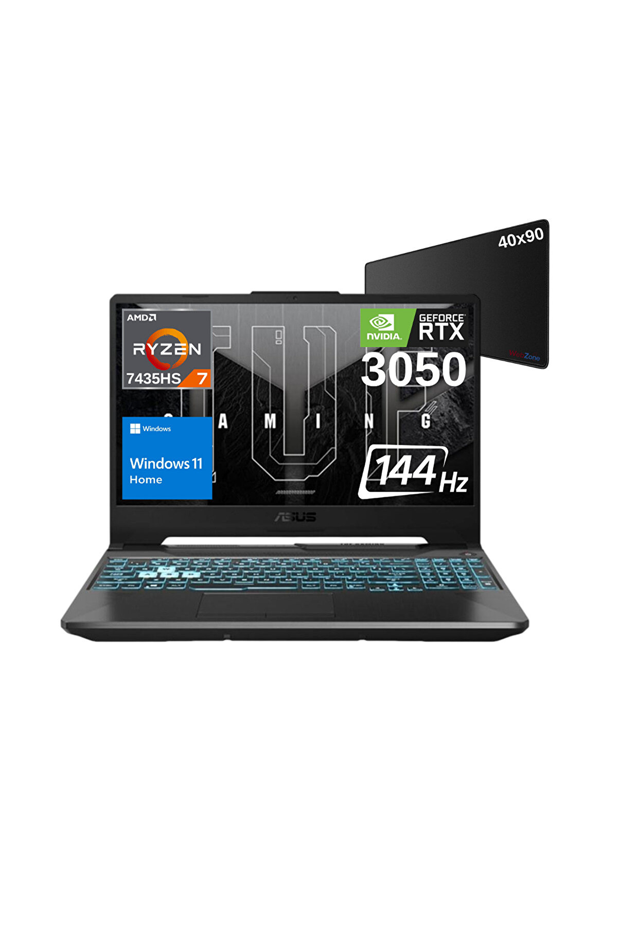 TUF A15 FA506NCR AMD R7 7435HS 16GB 2TB SSD RTX3050 15.6