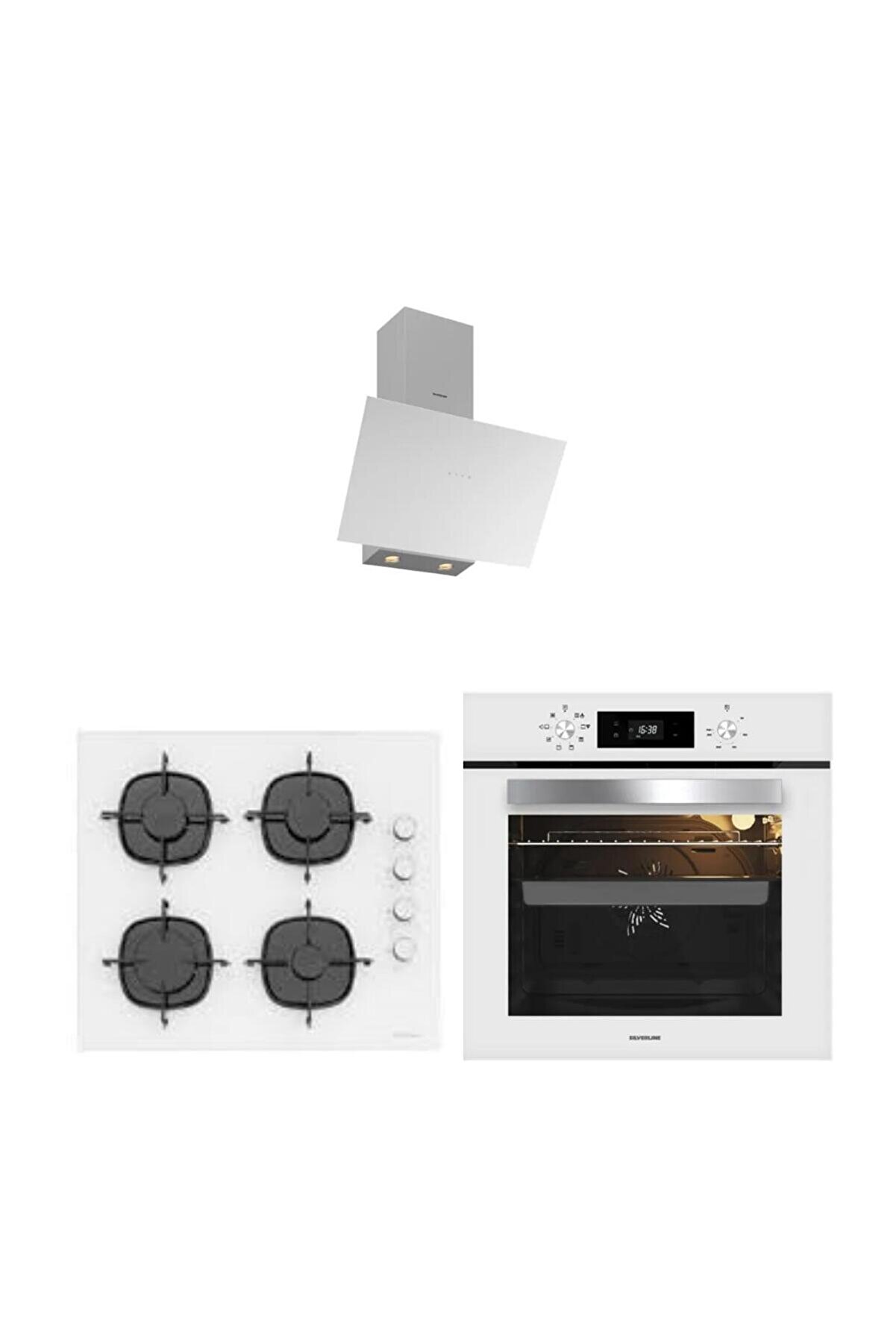 Beyaz Cam Ankastre Set 3481 - CS5335W01 - BO6502W02