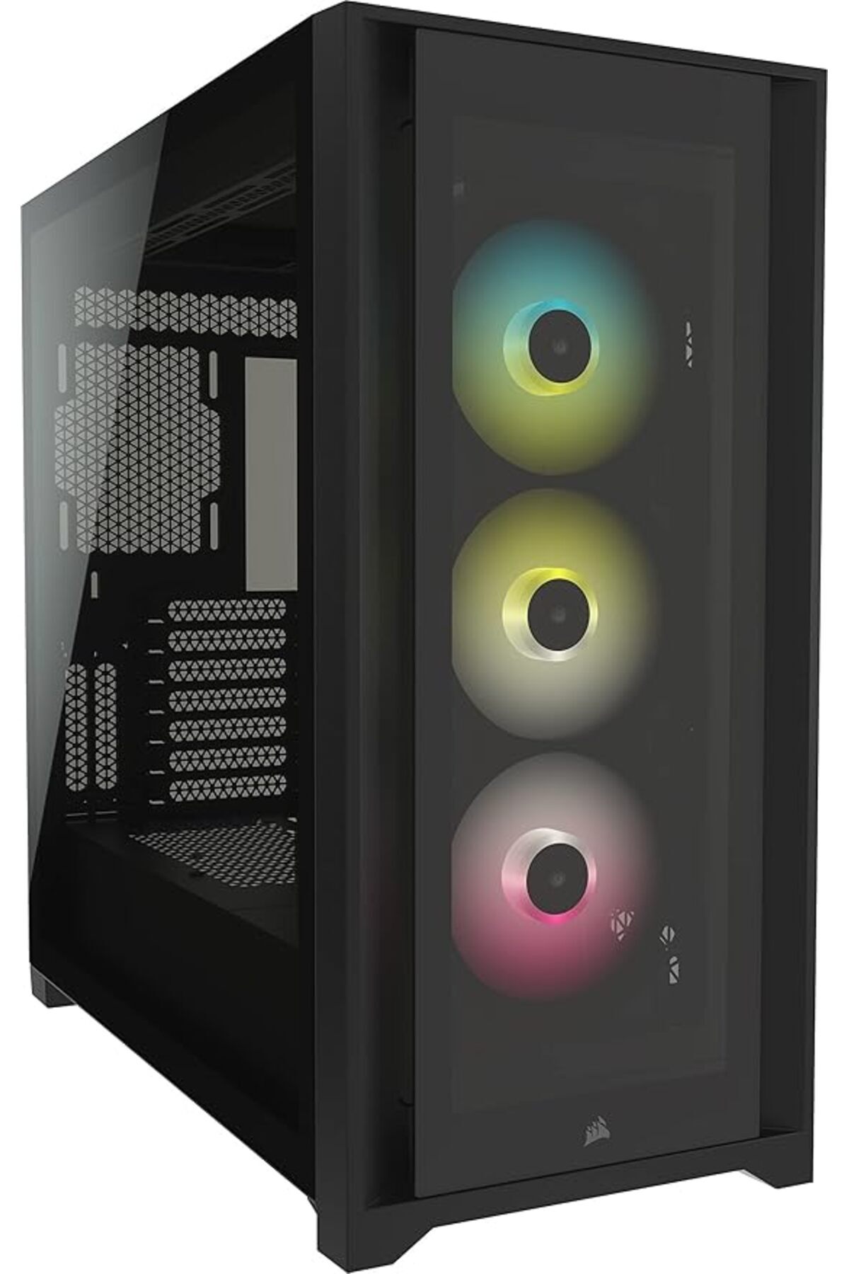 iCUE 5000X RGB CC-9011212-WW USB 3.1 Type-C Temperli Cam Siyah E-ATX Mid-Tower Gaming (Oyuncu) Kasa