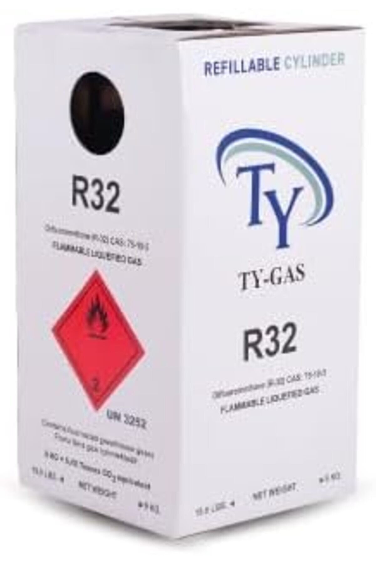 Gas R32 Yeniden Doldurulabilir Tüpte Klima Gazı Soğutucu Akışkan Refillable Refrigerant Gas